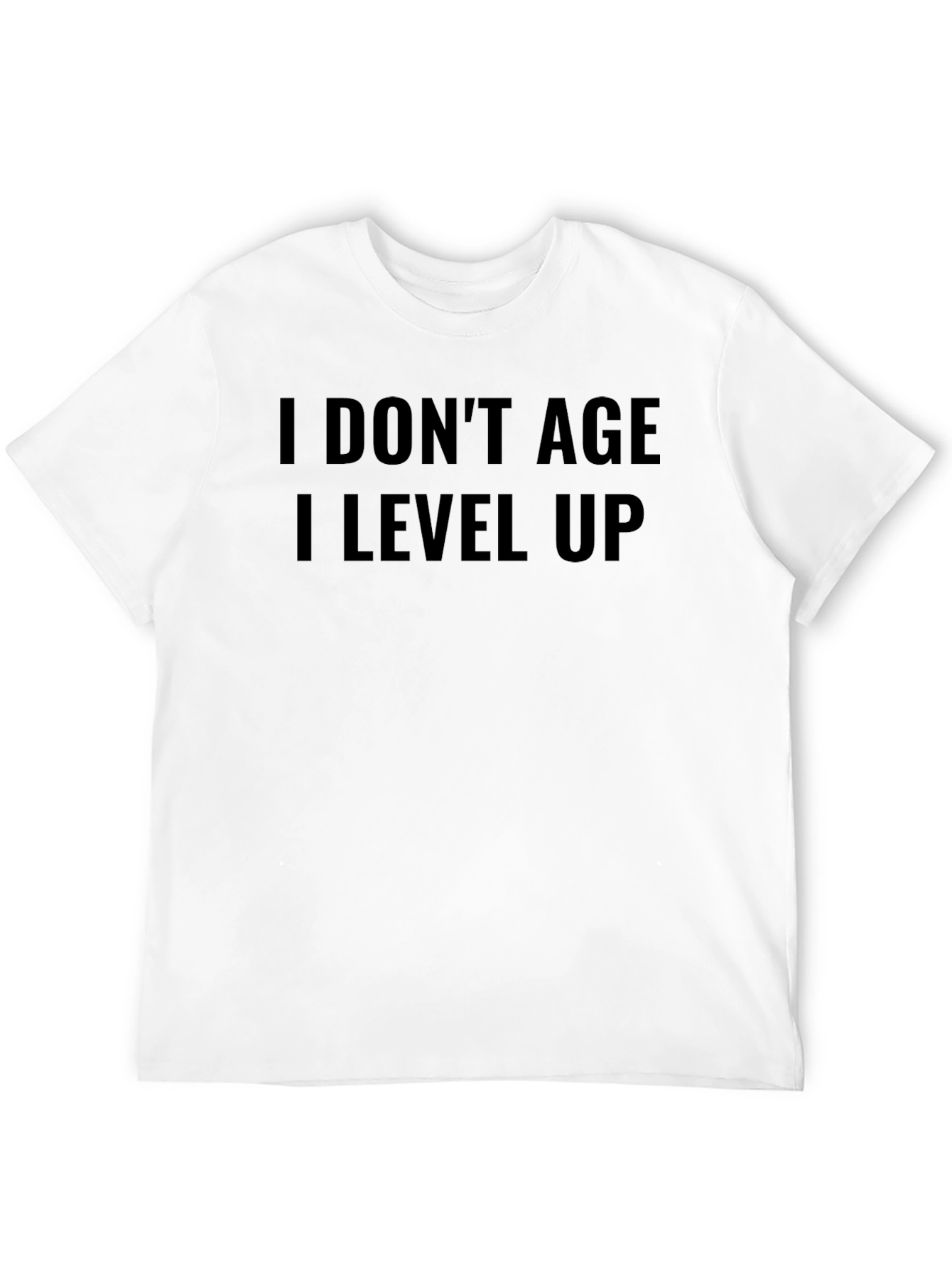 I Dont Age I Level Up Black Graphic T-Shirt