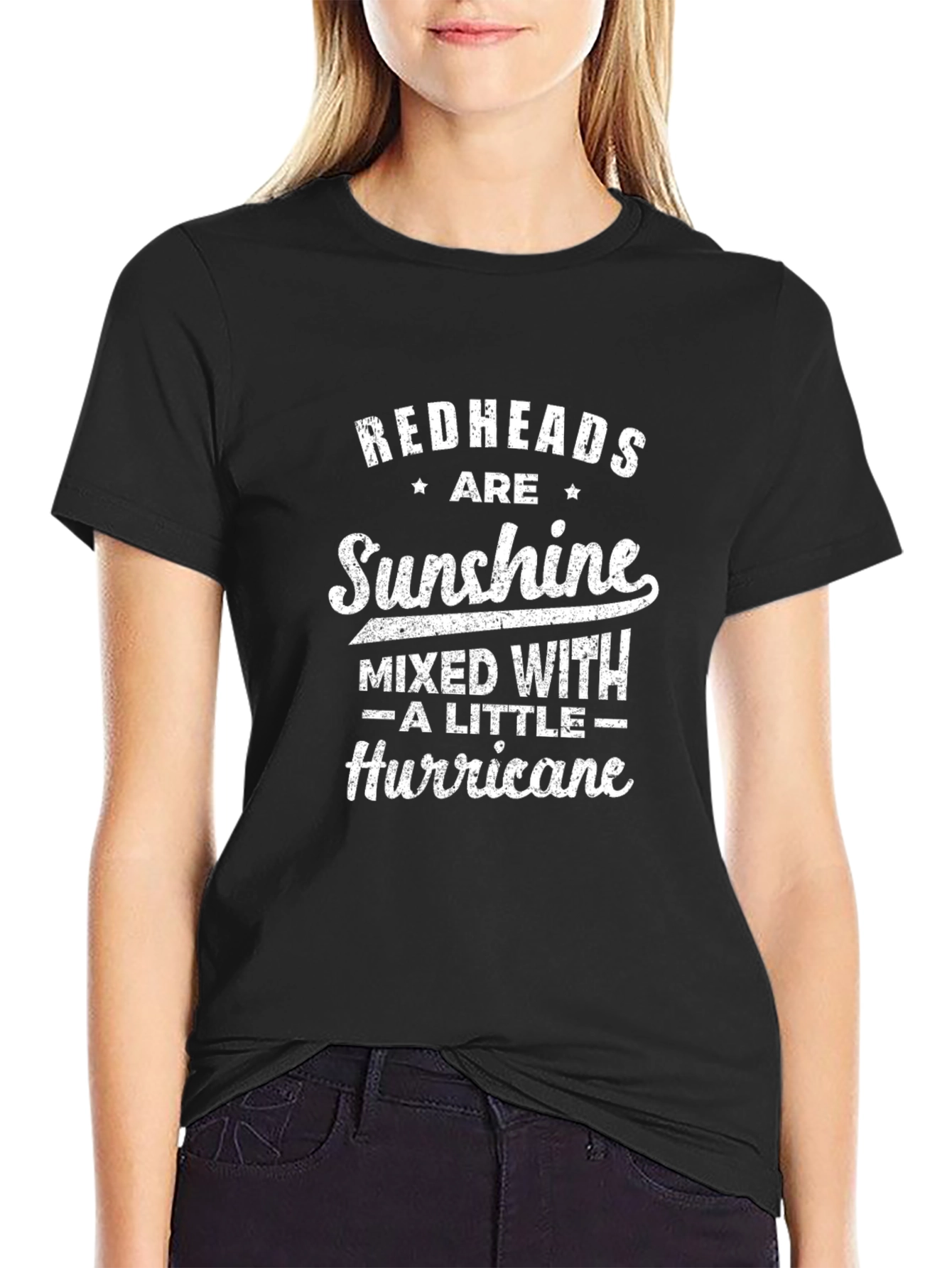 Redheads Sunshine & Hurricane Black Graphic T-Shirt