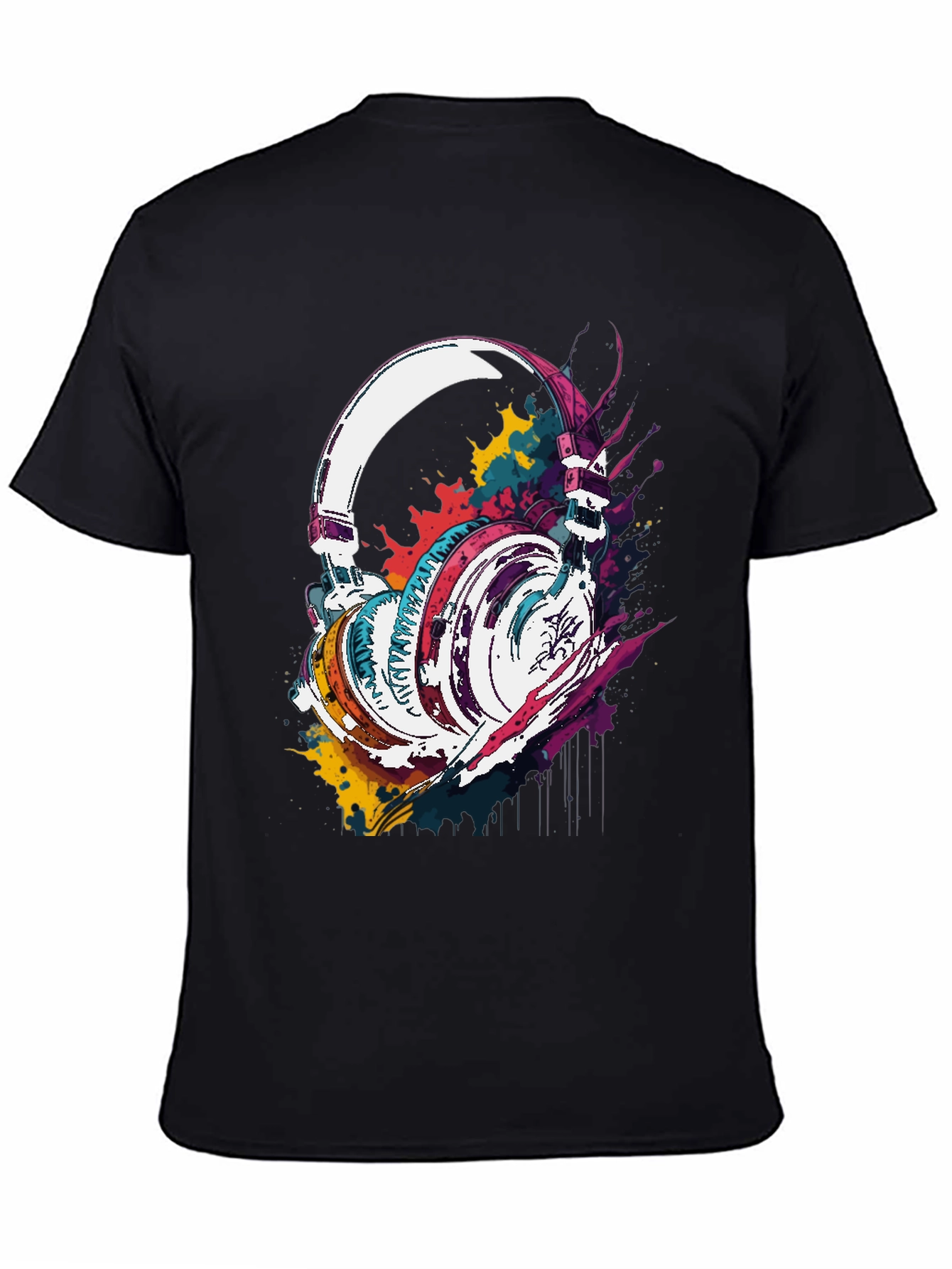 Colorful Headphones Graphic T-Shirt