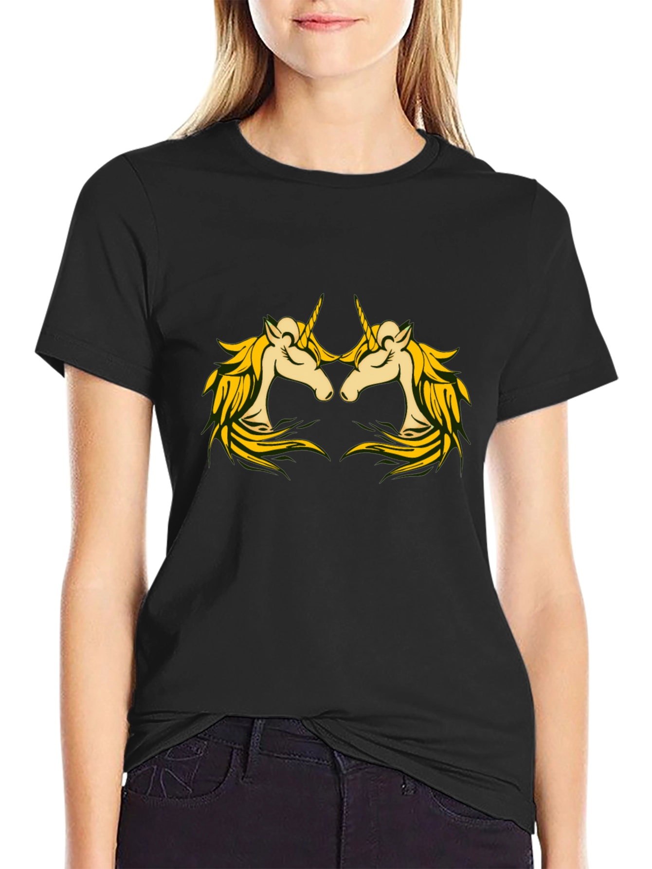Unicorns Black T-Shirt Magical Creature Tee