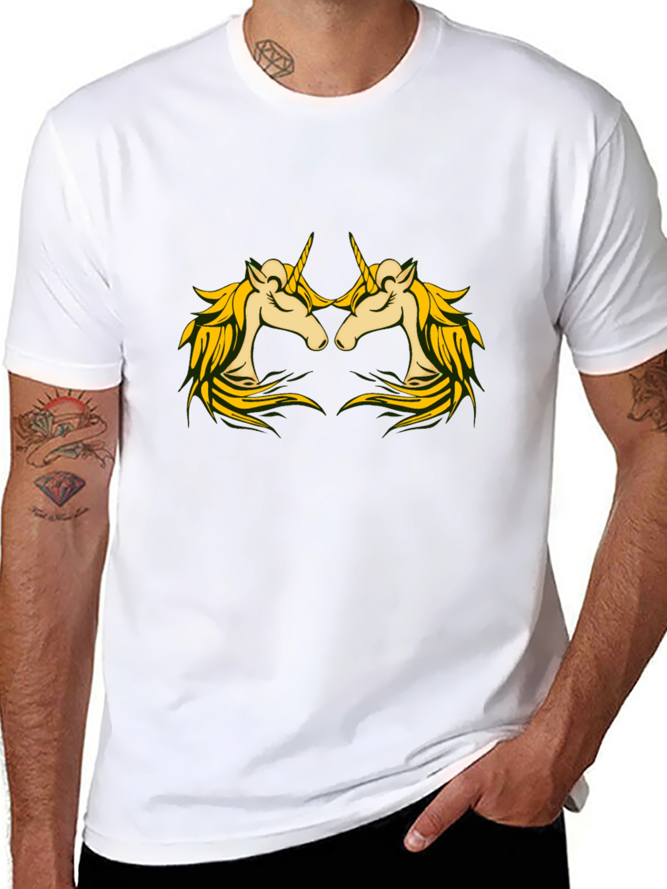 Unicorns Black T-Shirt Magical Creature Tee