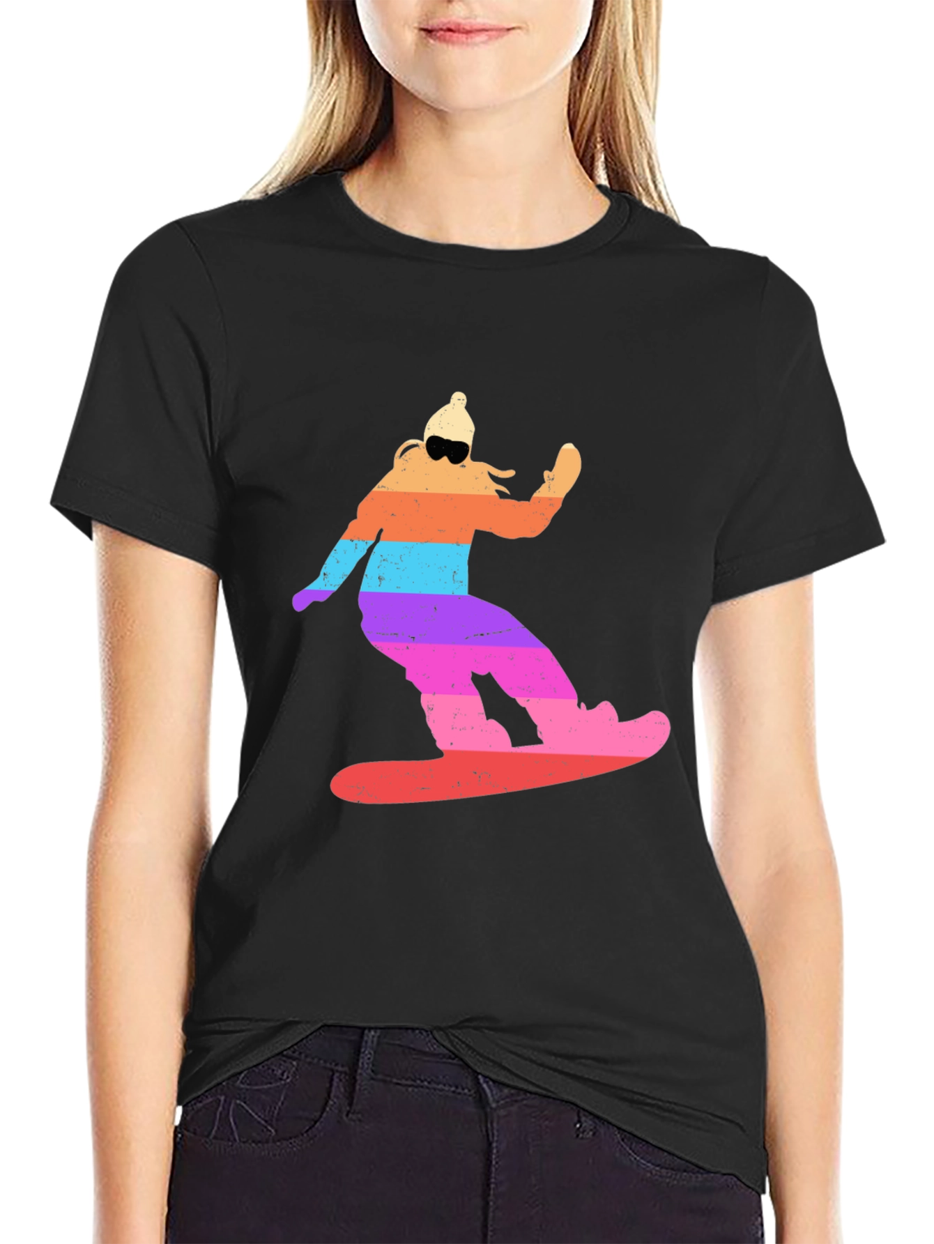 Retro Snowboarder Tee - Cool Winter Sports T-Shirt