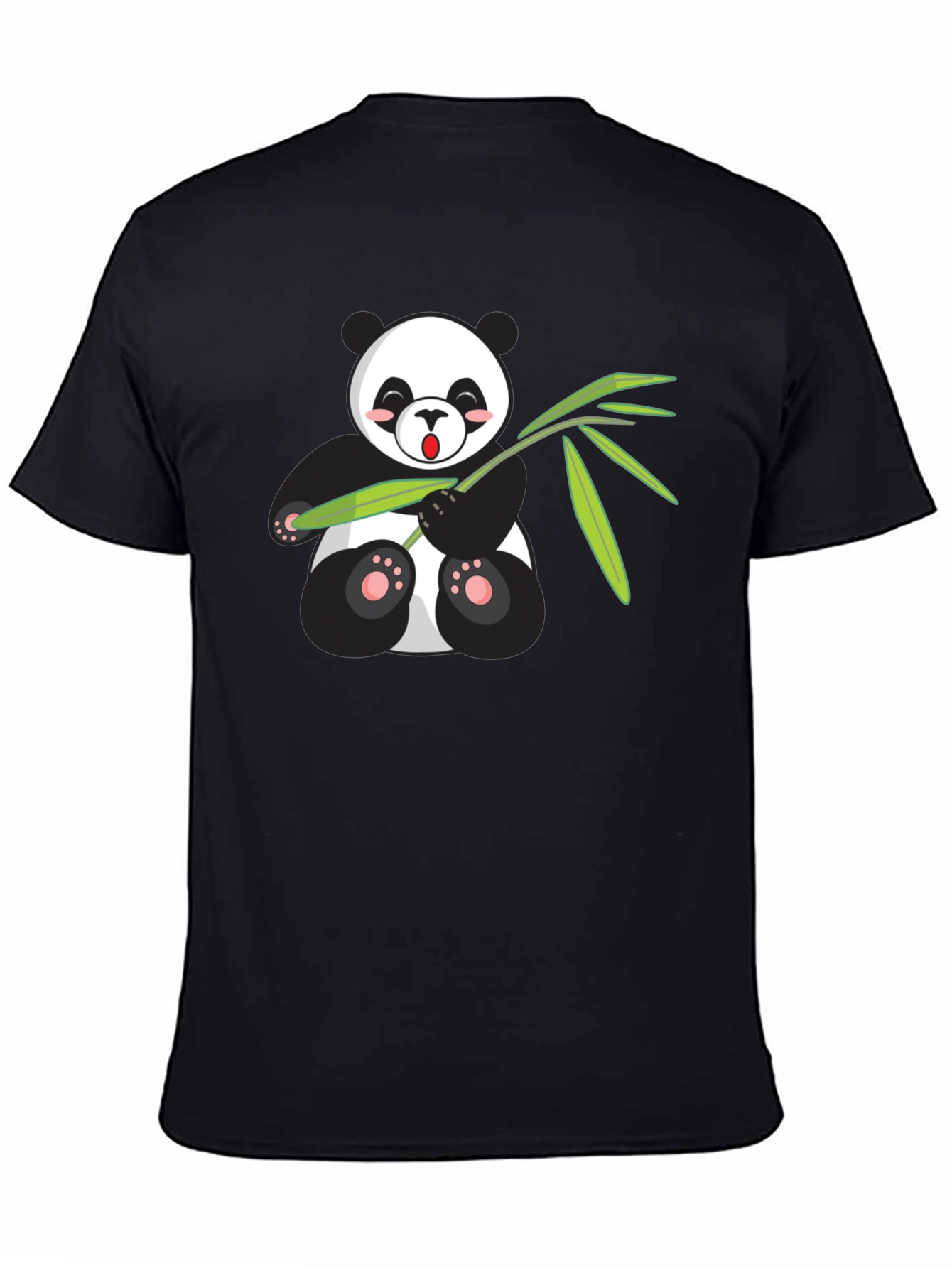 Cute Panda Bear Bamboo Graphic T-Shirt