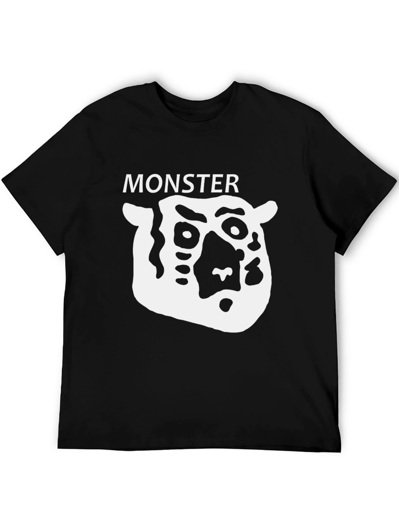 Monster Graphic Tee - Black Cotton T-Shirt