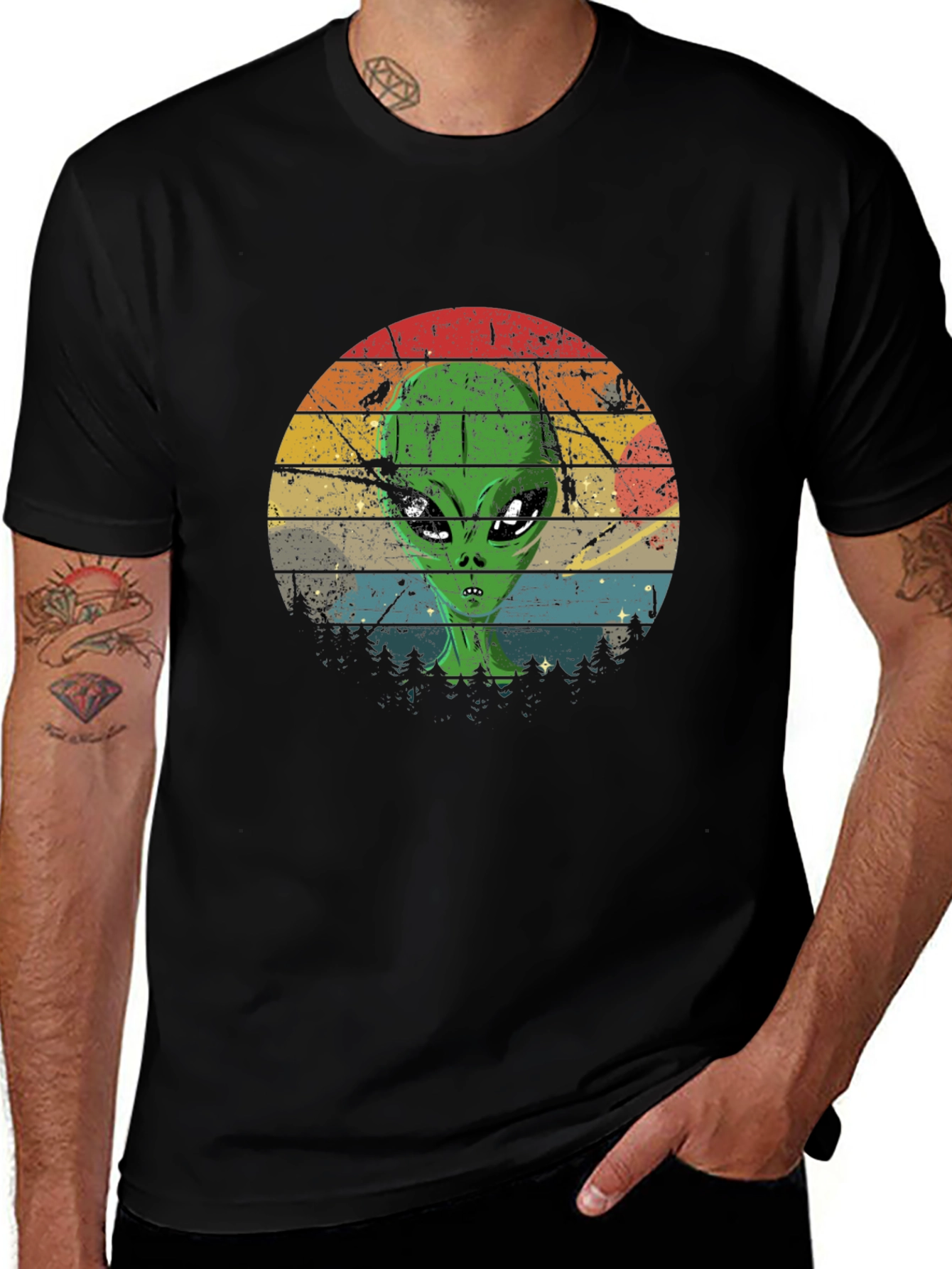 Retro Alien Graphic T-Shirt