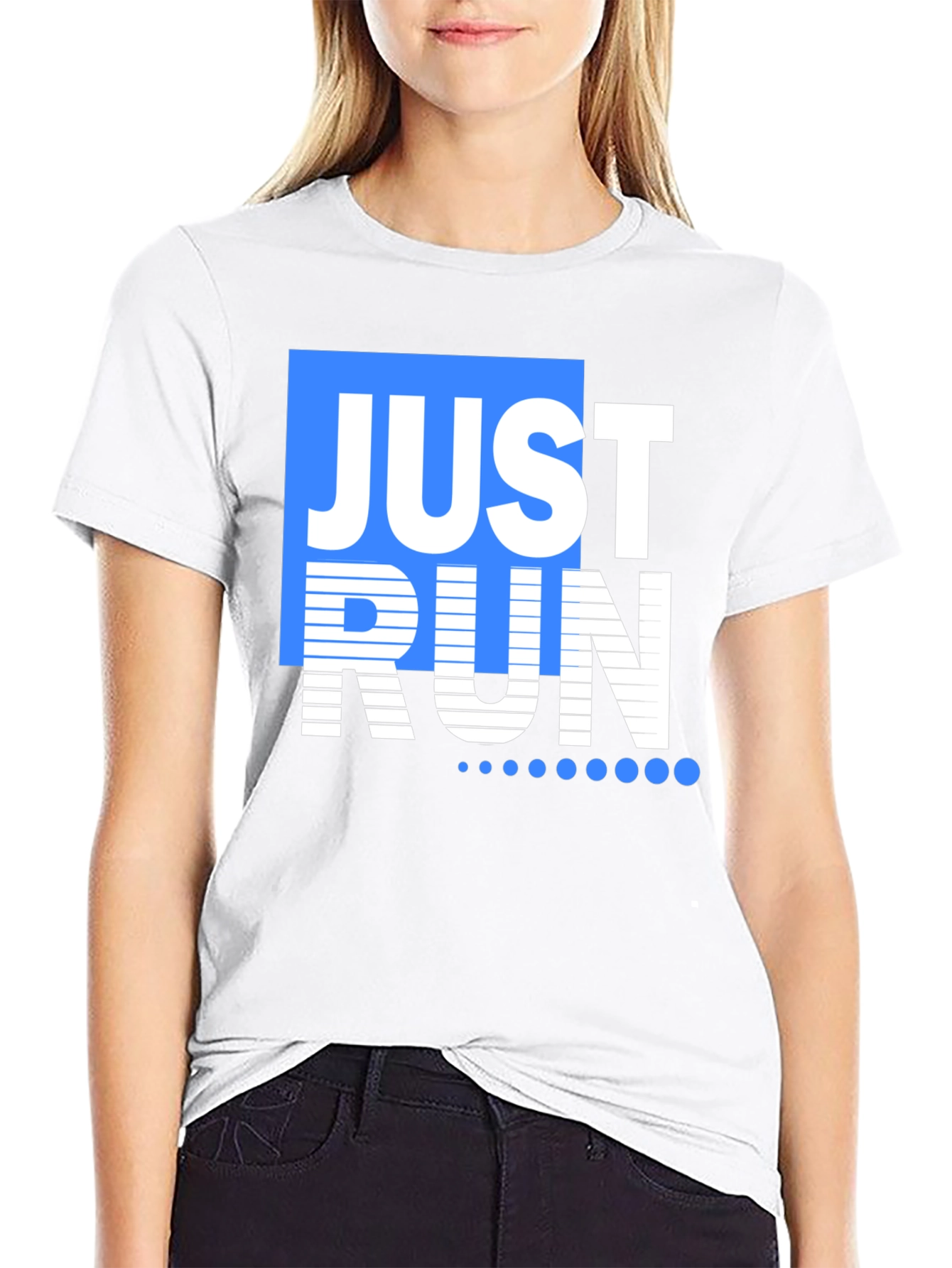 Just Run Graphic Tee - Mens Black T-Shirt