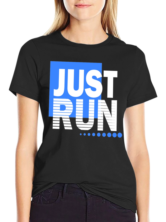Just Run Graphic Tee - Mens Black T-Shirt
