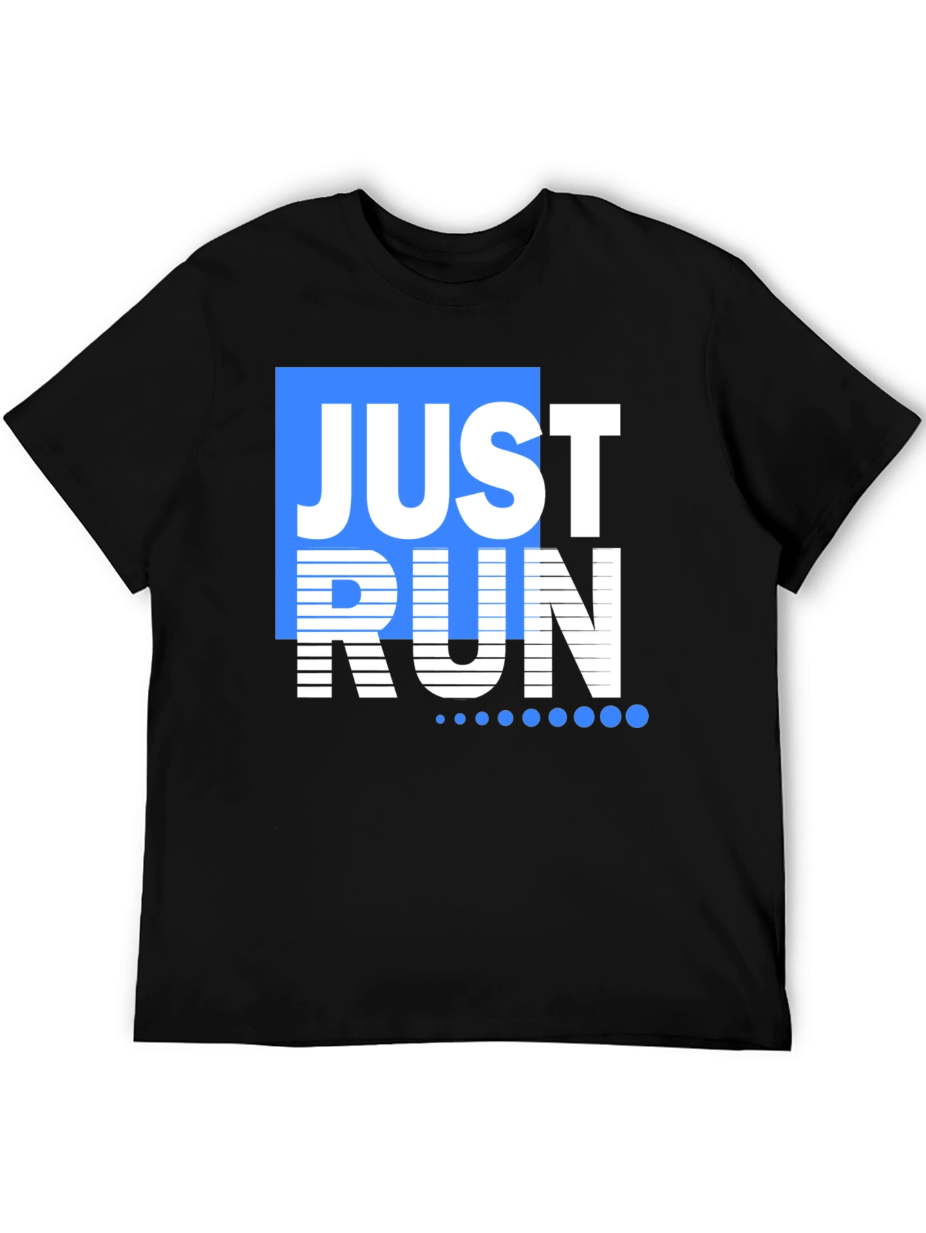 Just Run Graphic Tee - Mens Black T-Shirt