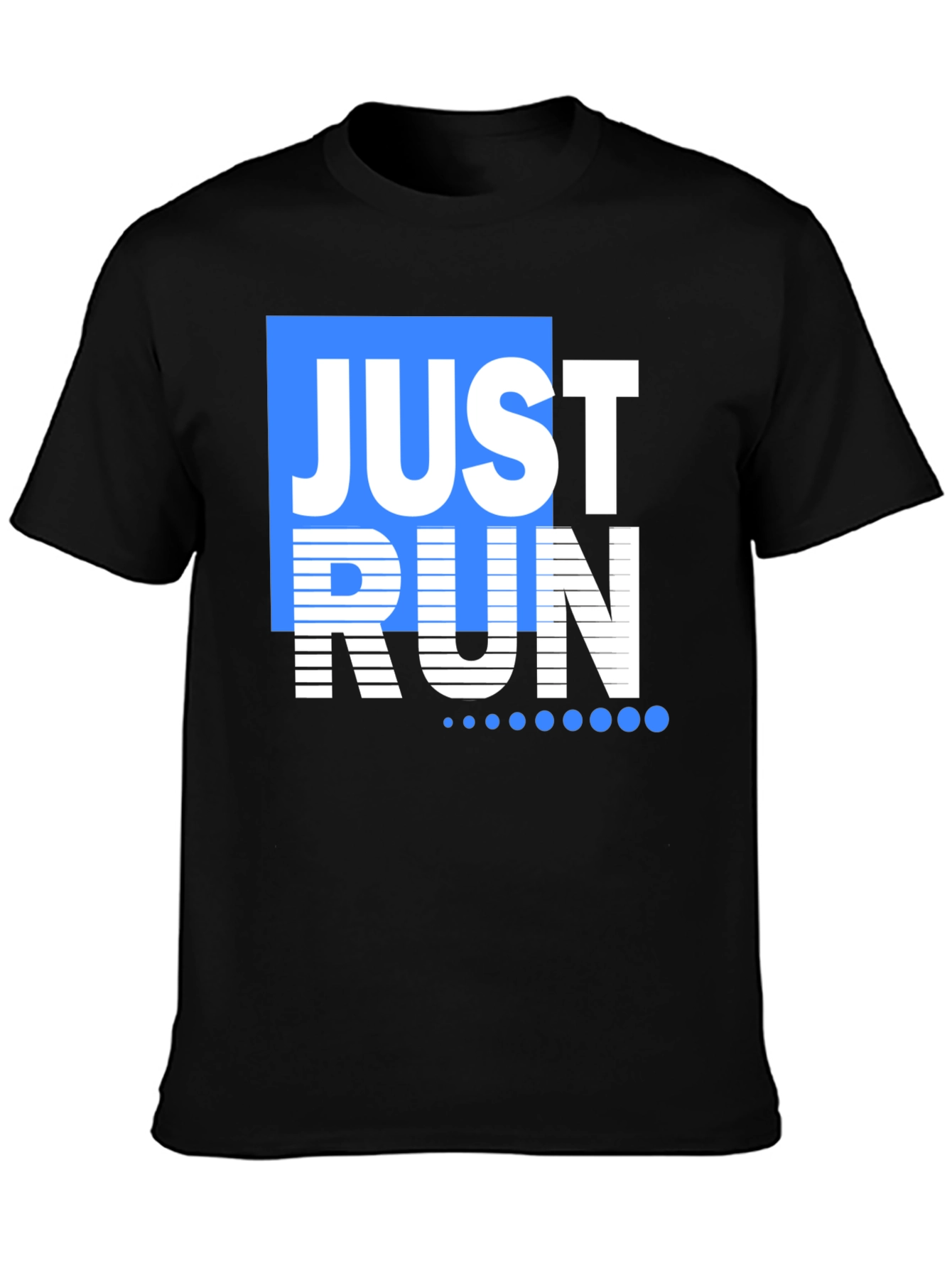 Just Run Graphic Tee - Mens Black T-Shirt