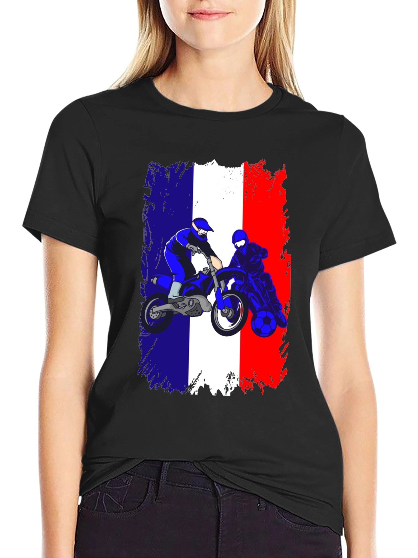 French Flag Motocross T-Shirt