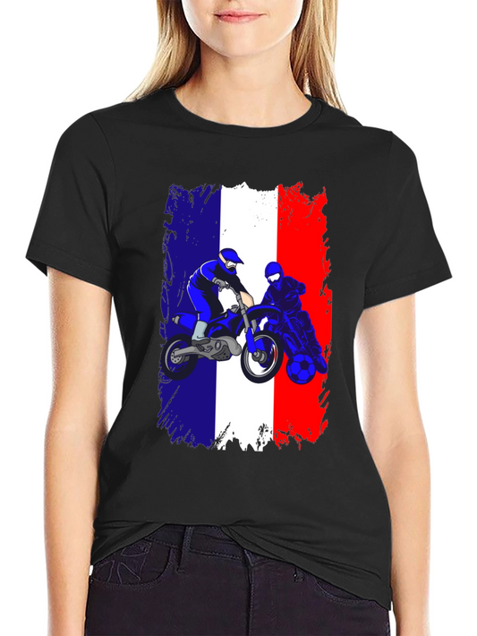 French Flag Motocross T-Shirt
