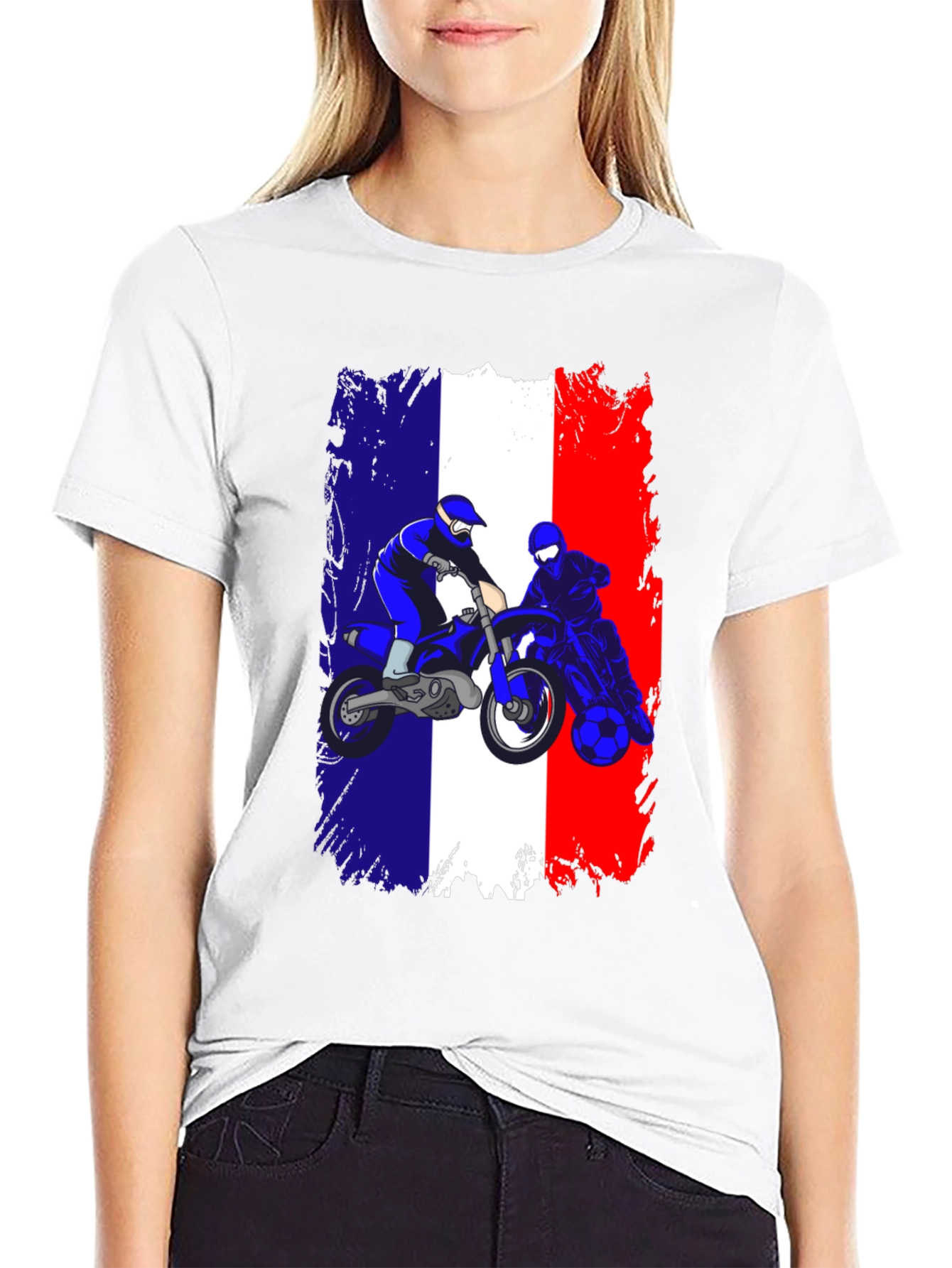French Flag Motocross T-Shirt
