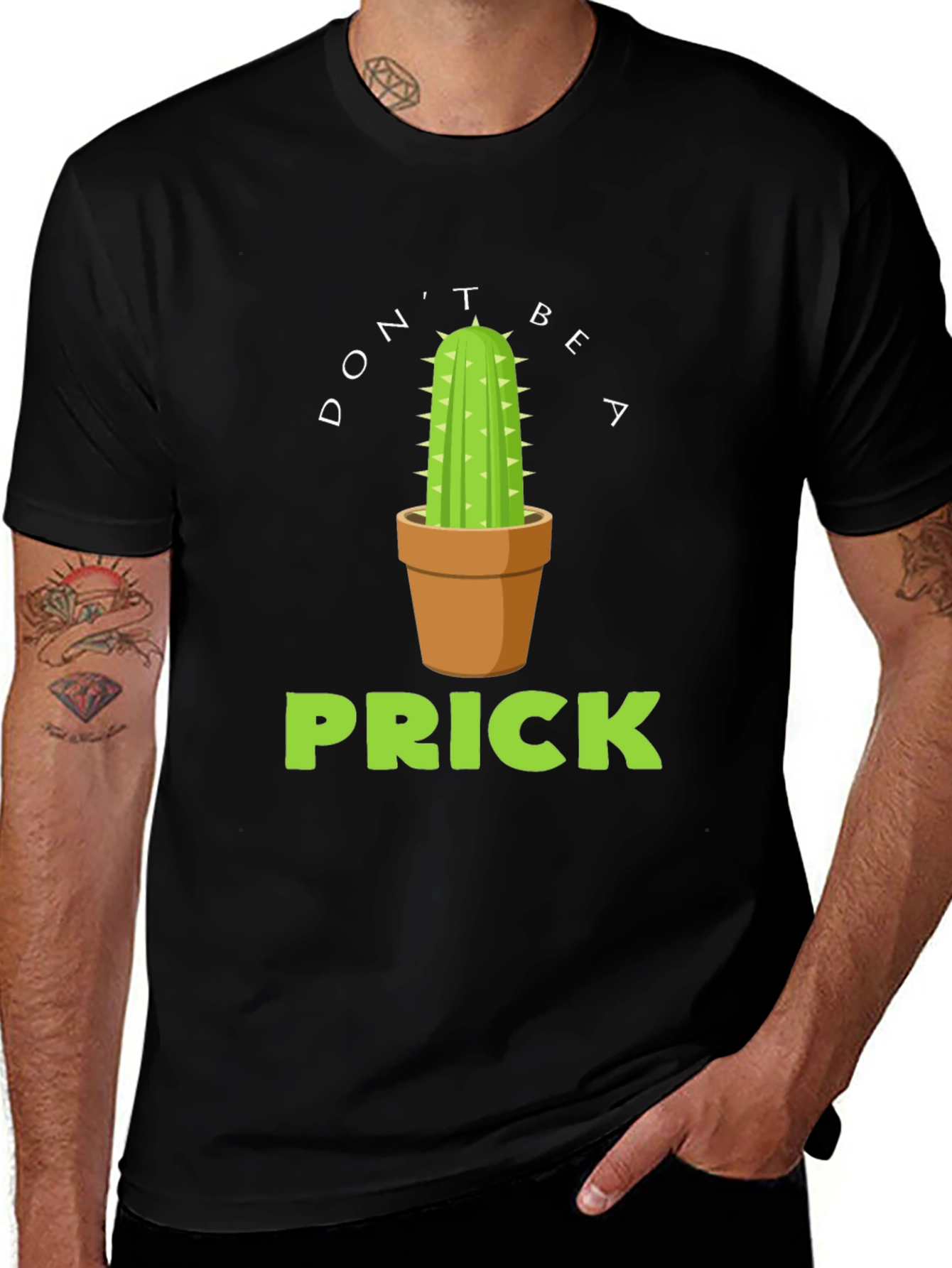Dont Be A Prick Cactus Graphic T-Shirt