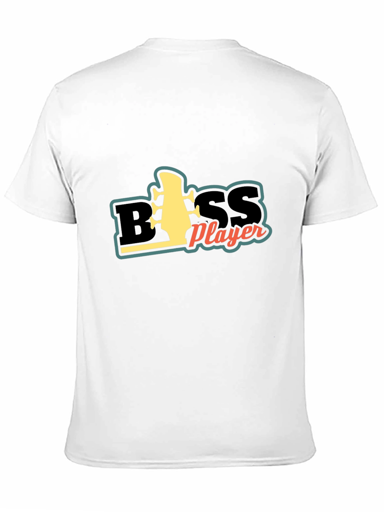 Bass Player Graphic Tee - Black Cotton Comfort