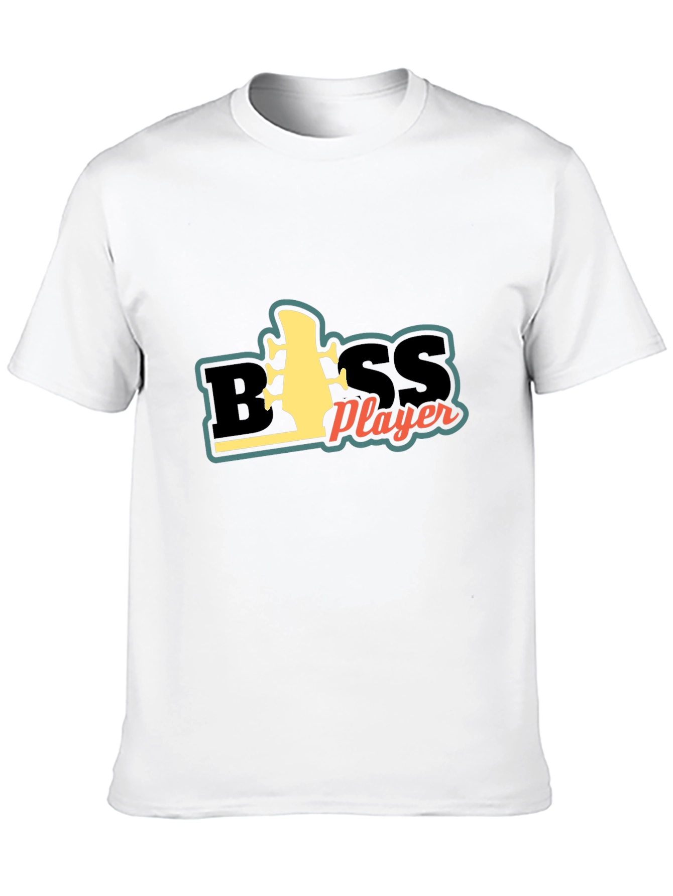Bass Player Graphic Tee - Black Cotton Comfort