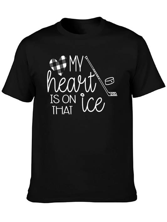 My Heart Is On That Ice Hockey T-Shirt