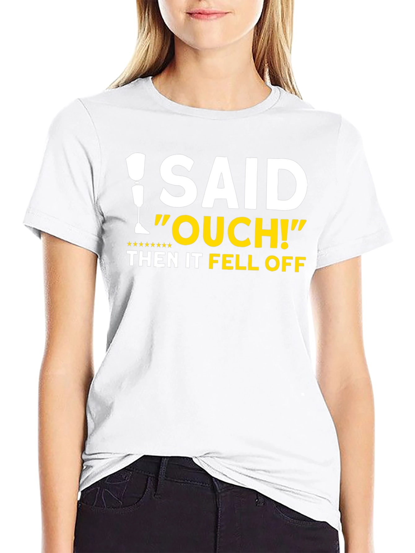 I Said Ouch! Leg Falls Off Humor T-Shirt