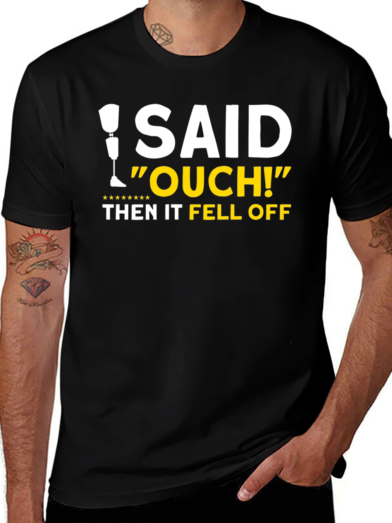 I Said Ouch! Leg Falls Off Humor T-Shirt
