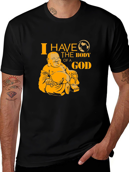 I Have The Body Of A God T-Shirt - Black Crew Neck