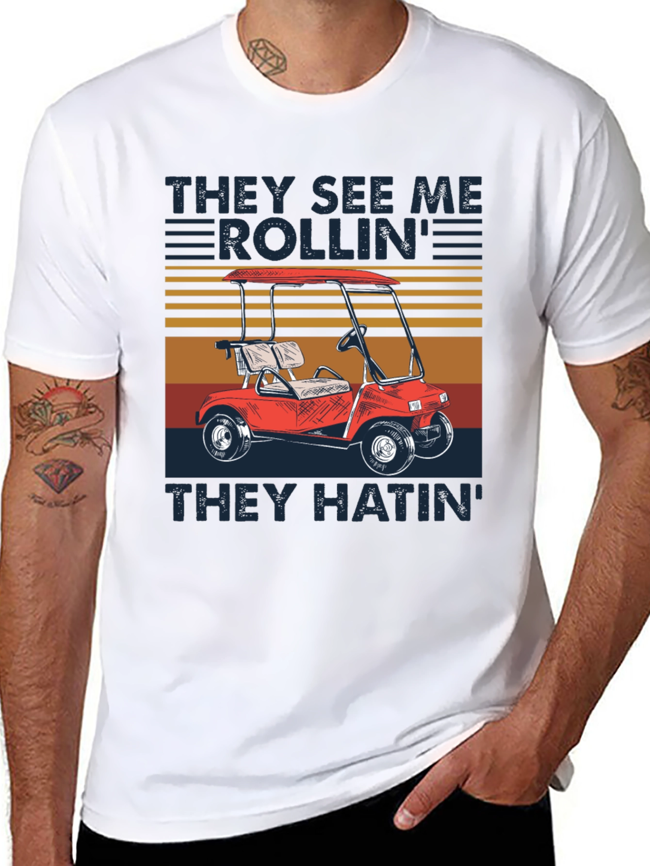 They See Me Rollin Funny Golf T-Shirt