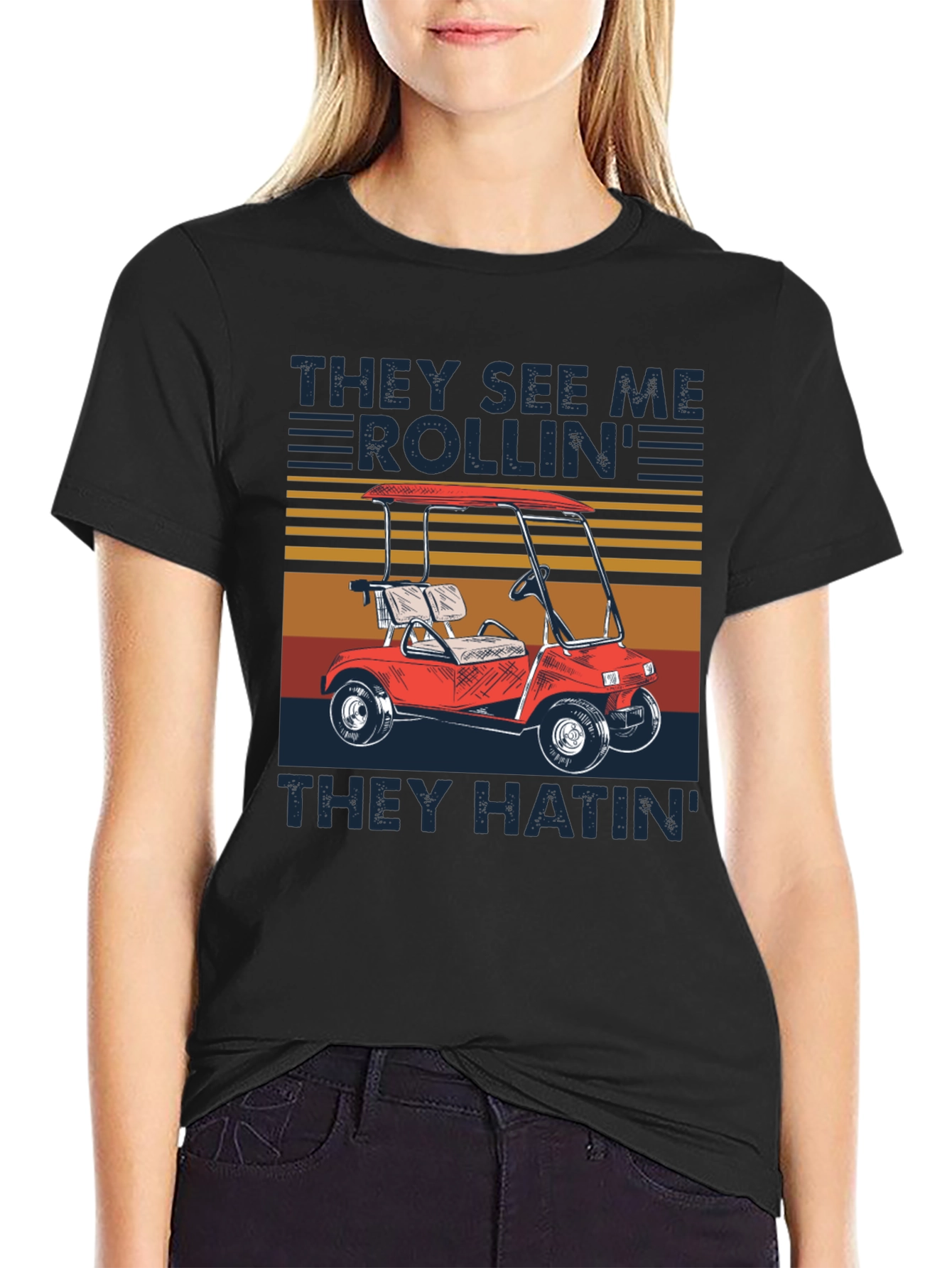 They See Me Rollin Funny Golf T-Shirt