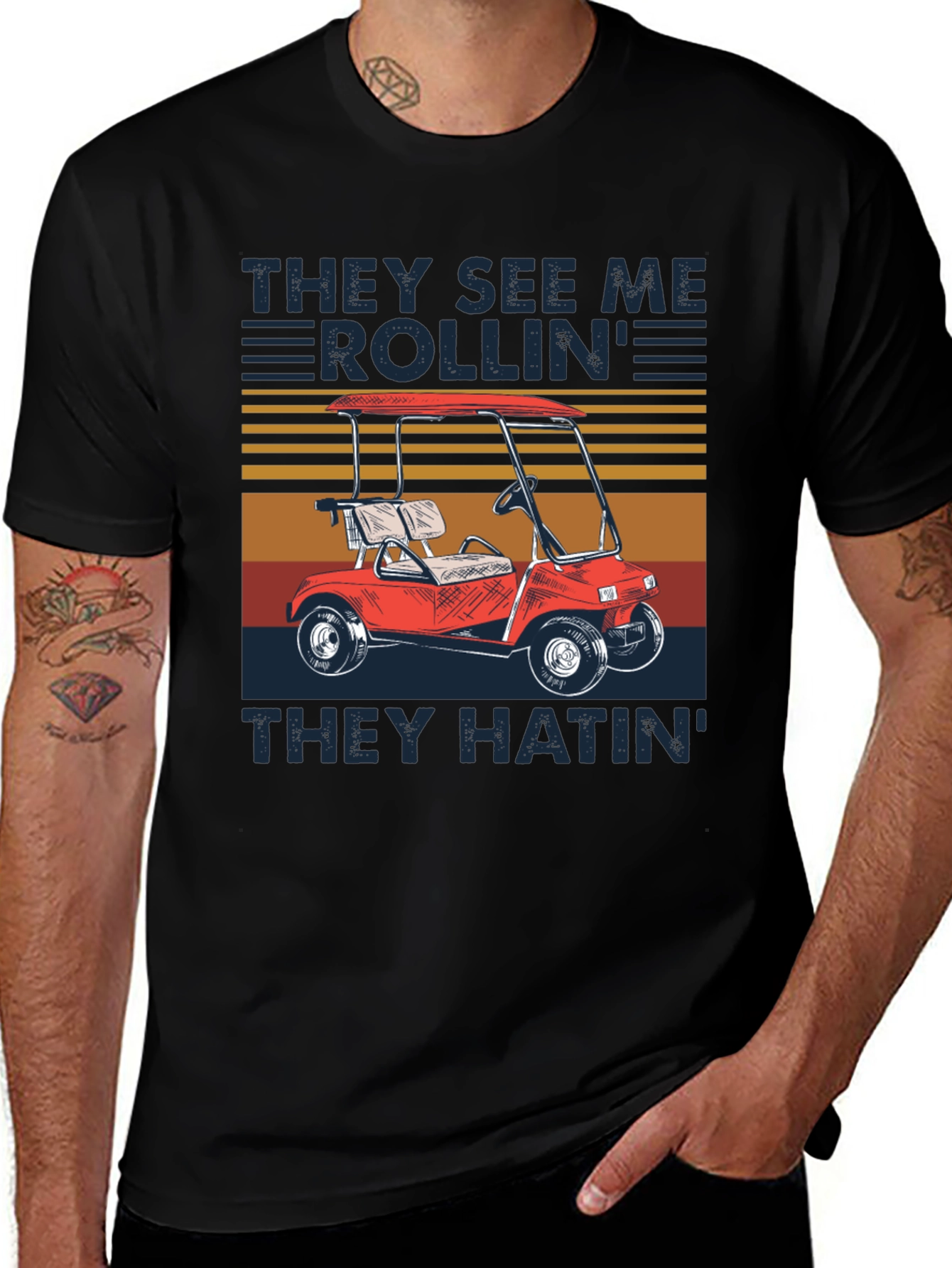 They See Me Rollin Funny Golf T-Shirt