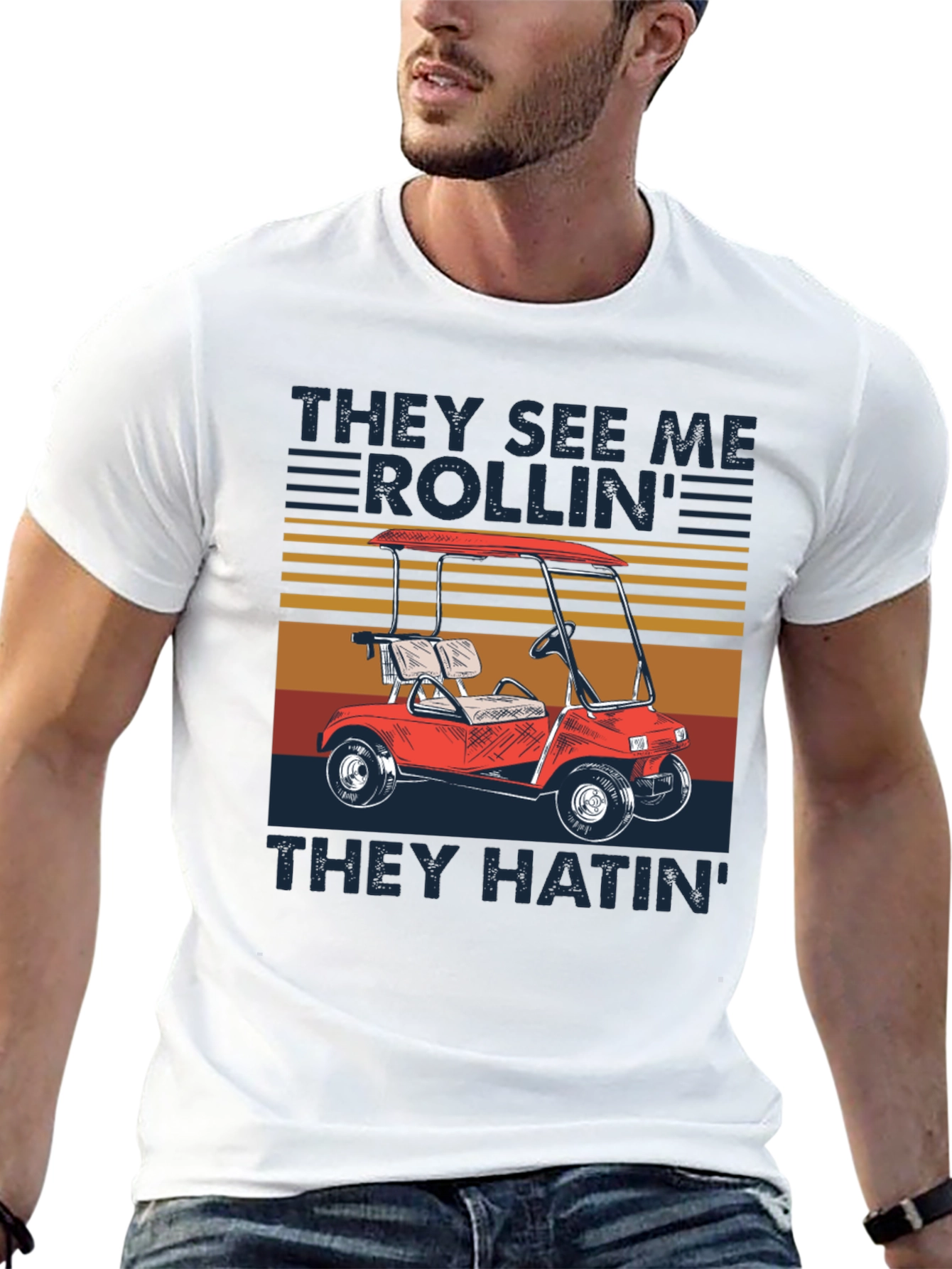 They See Me Rollin Funny Golf T-Shirt