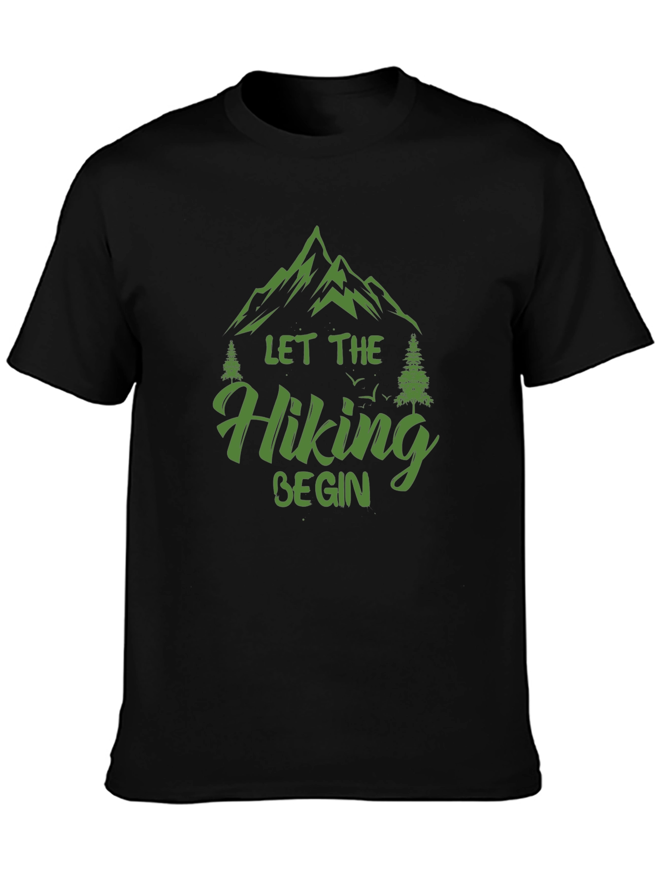 Let The Hiking Begin Black Graphic Tee