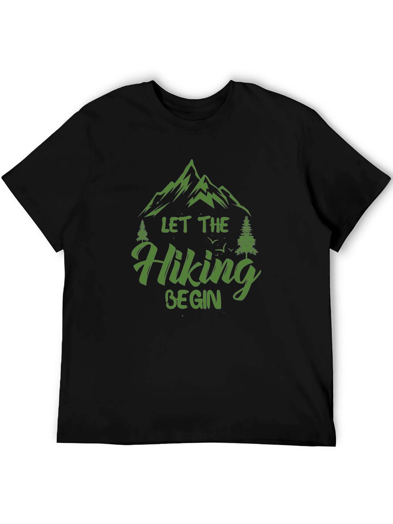 Let The Hiking Begin Black Graphic Tee