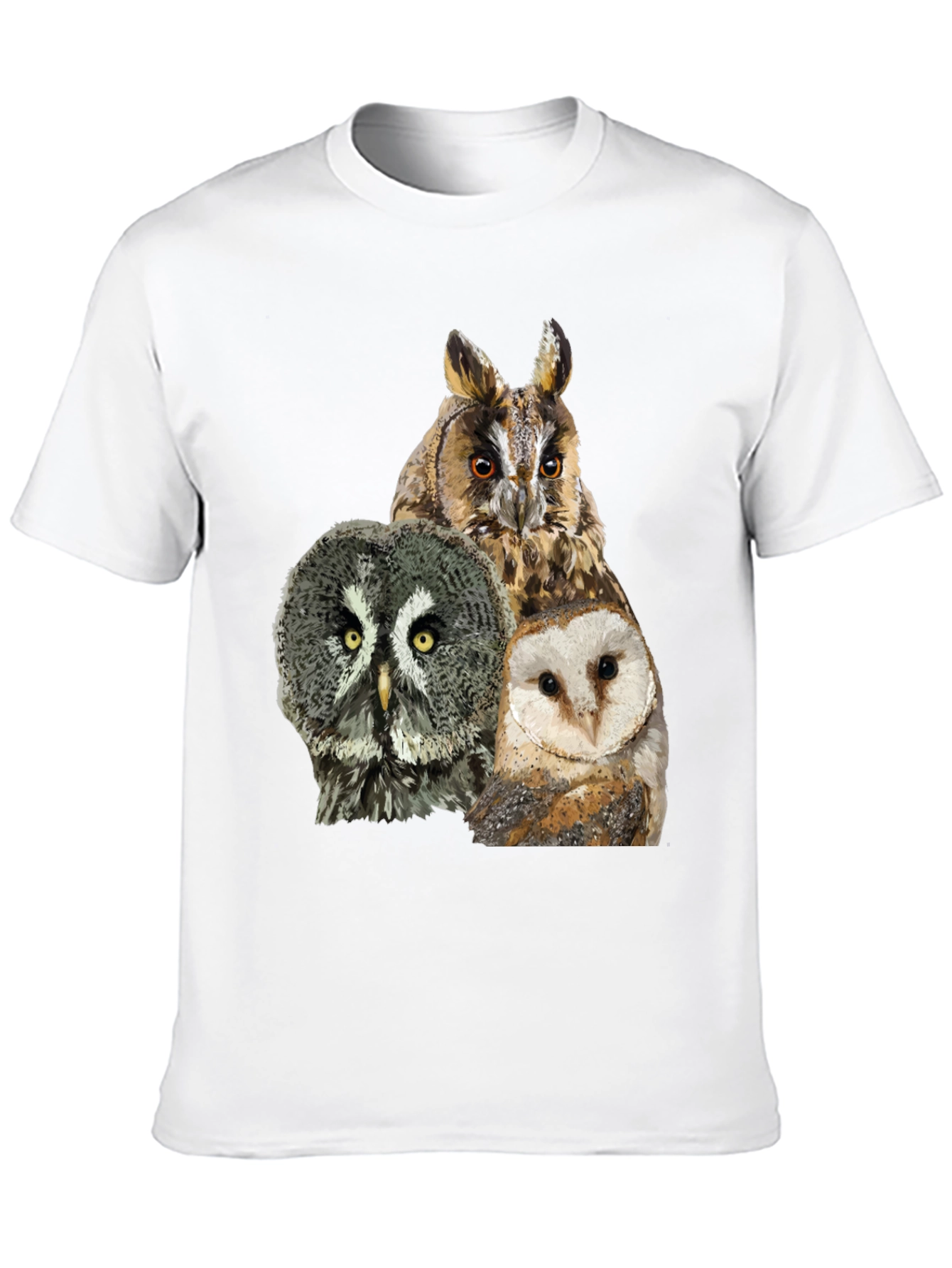 Owl Trio Graphic Tee - Stylish & Unique Design