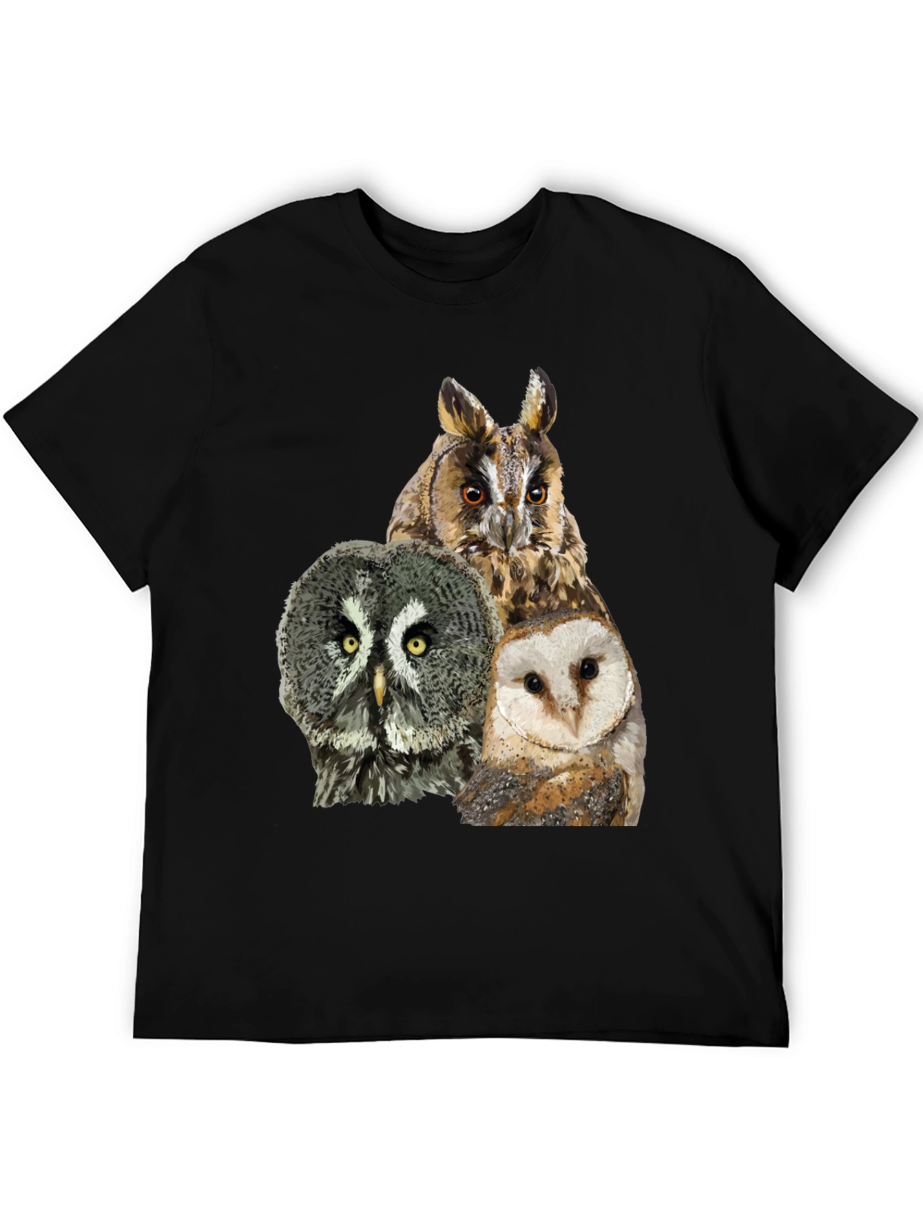 Owl Trio Graphic Tee - Stylish & Unique Design