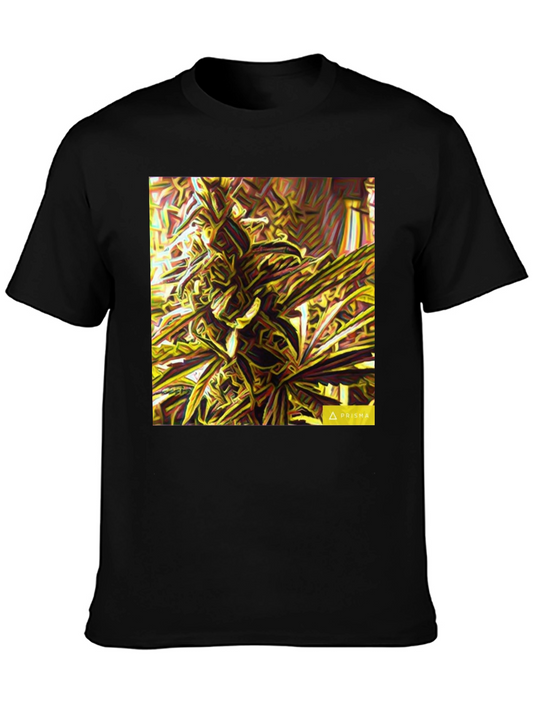 Abstract Floral Graphic Tee - Cool Casual Style