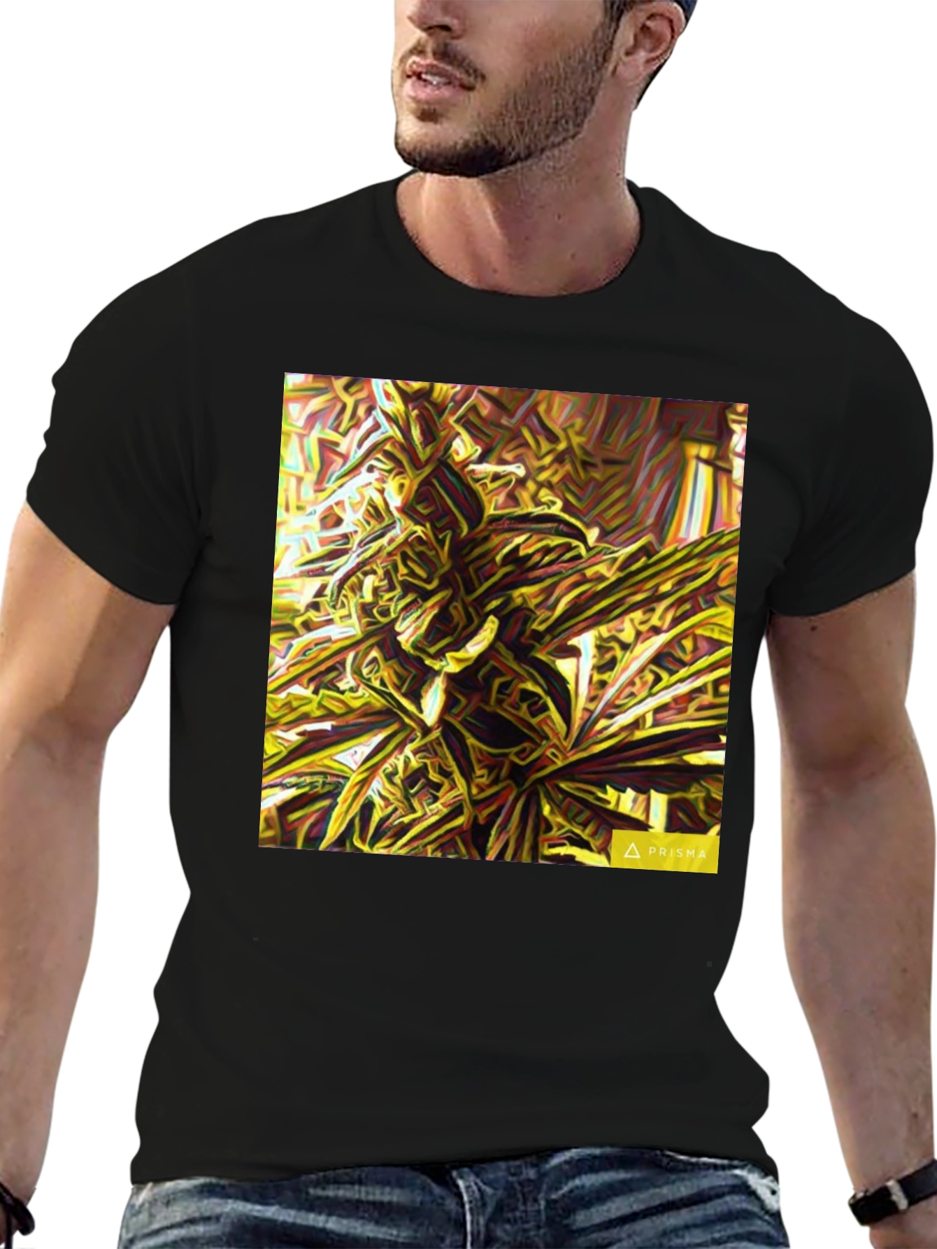 Abstract Floral Graphic Tee - Cool Casual Style