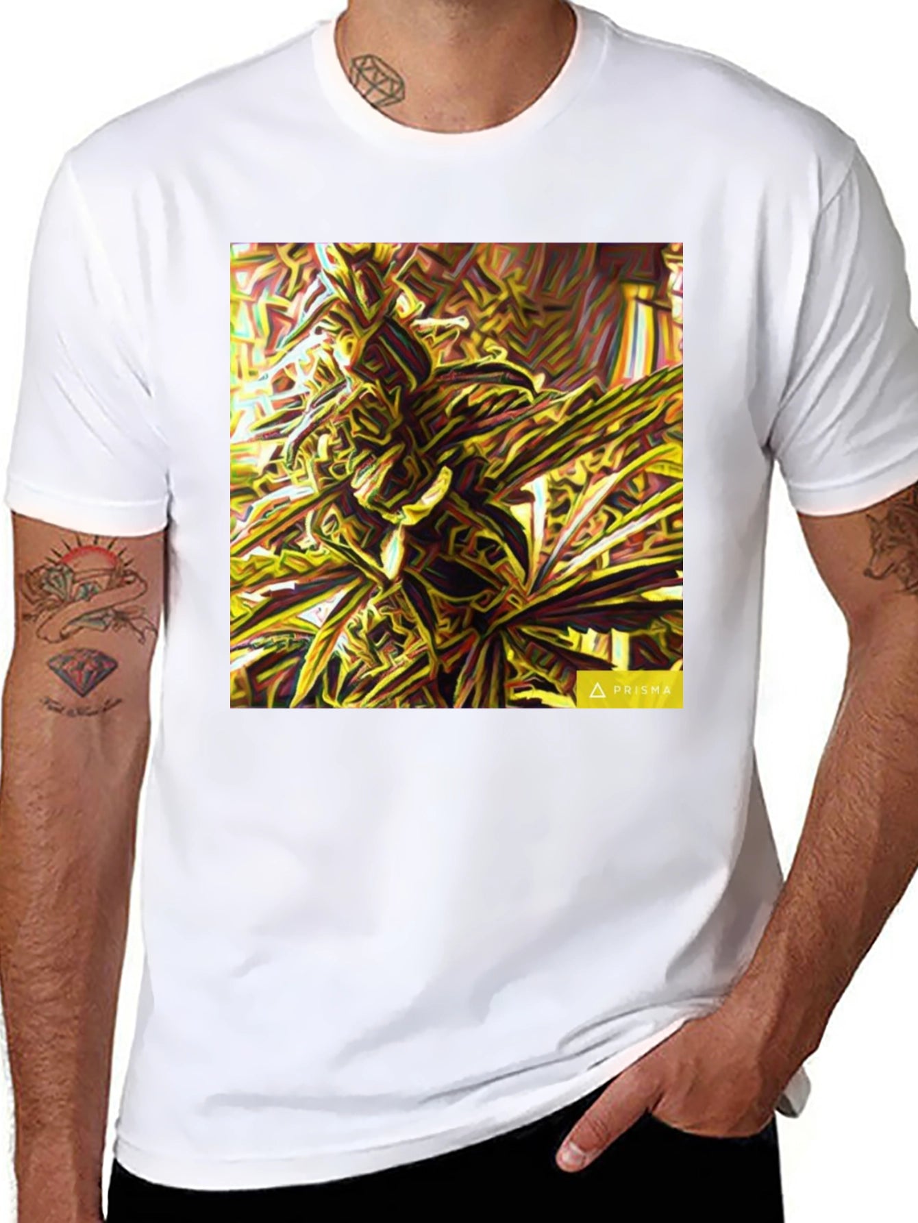 Abstract Floral Graphic Tee - Cool Casual Style