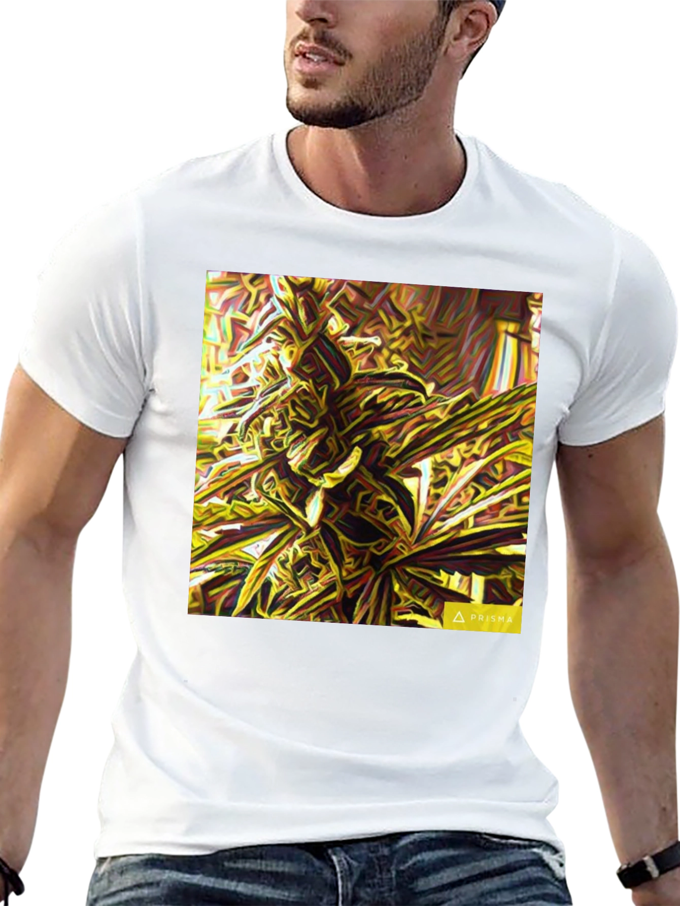 Abstract Floral Graphic Tee - Cool Casual Style