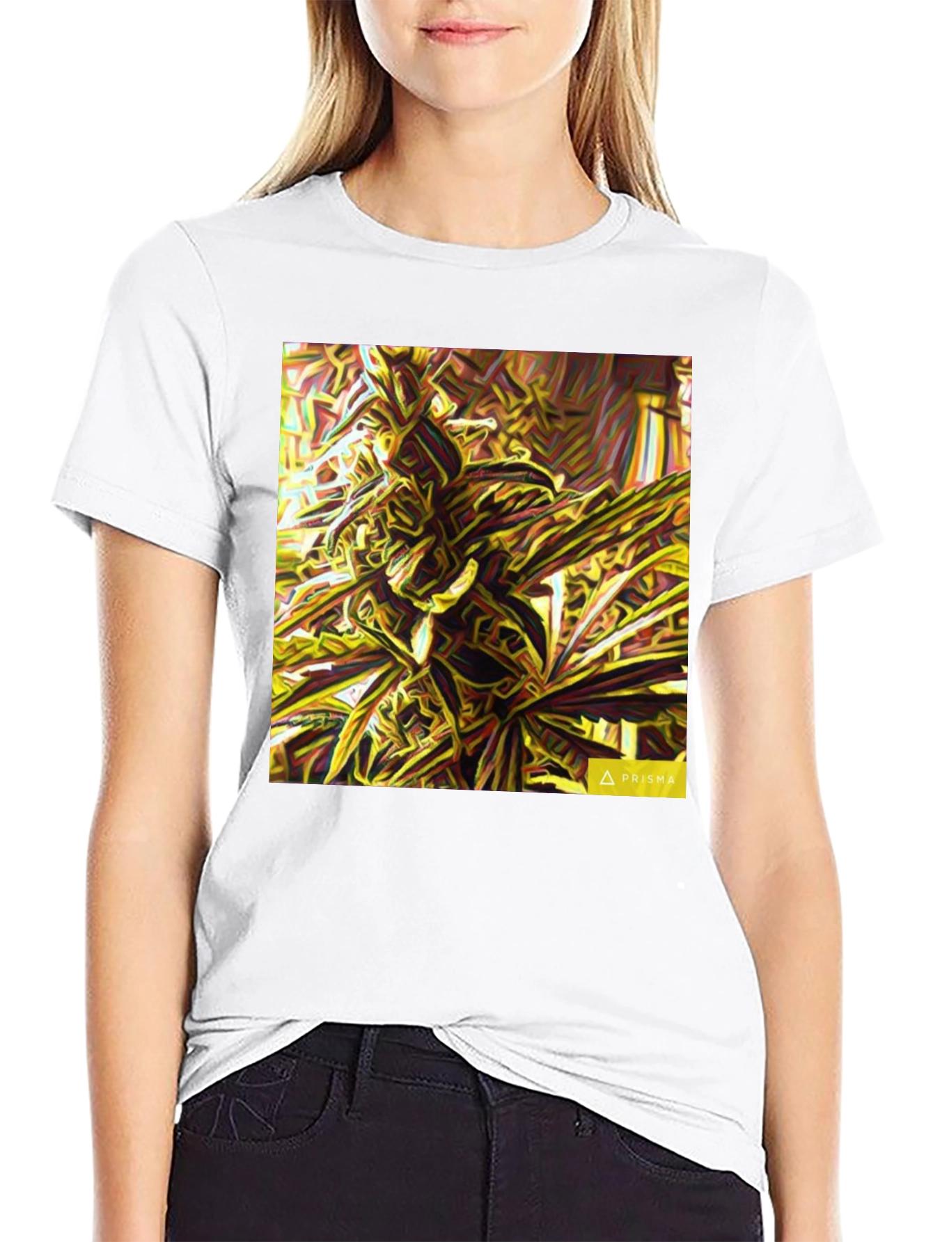 Abstract Floral Graphic Tee - Cool Casual Style