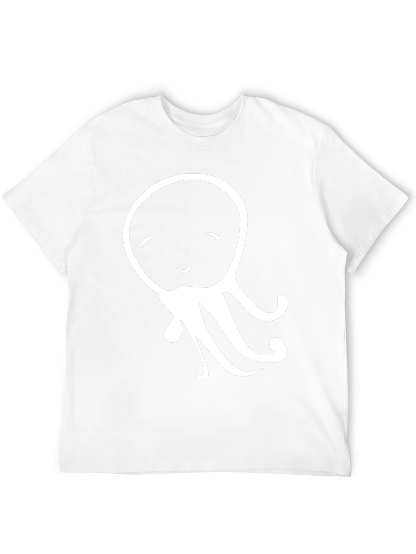 Cute Octopus Graphic Tee - Black