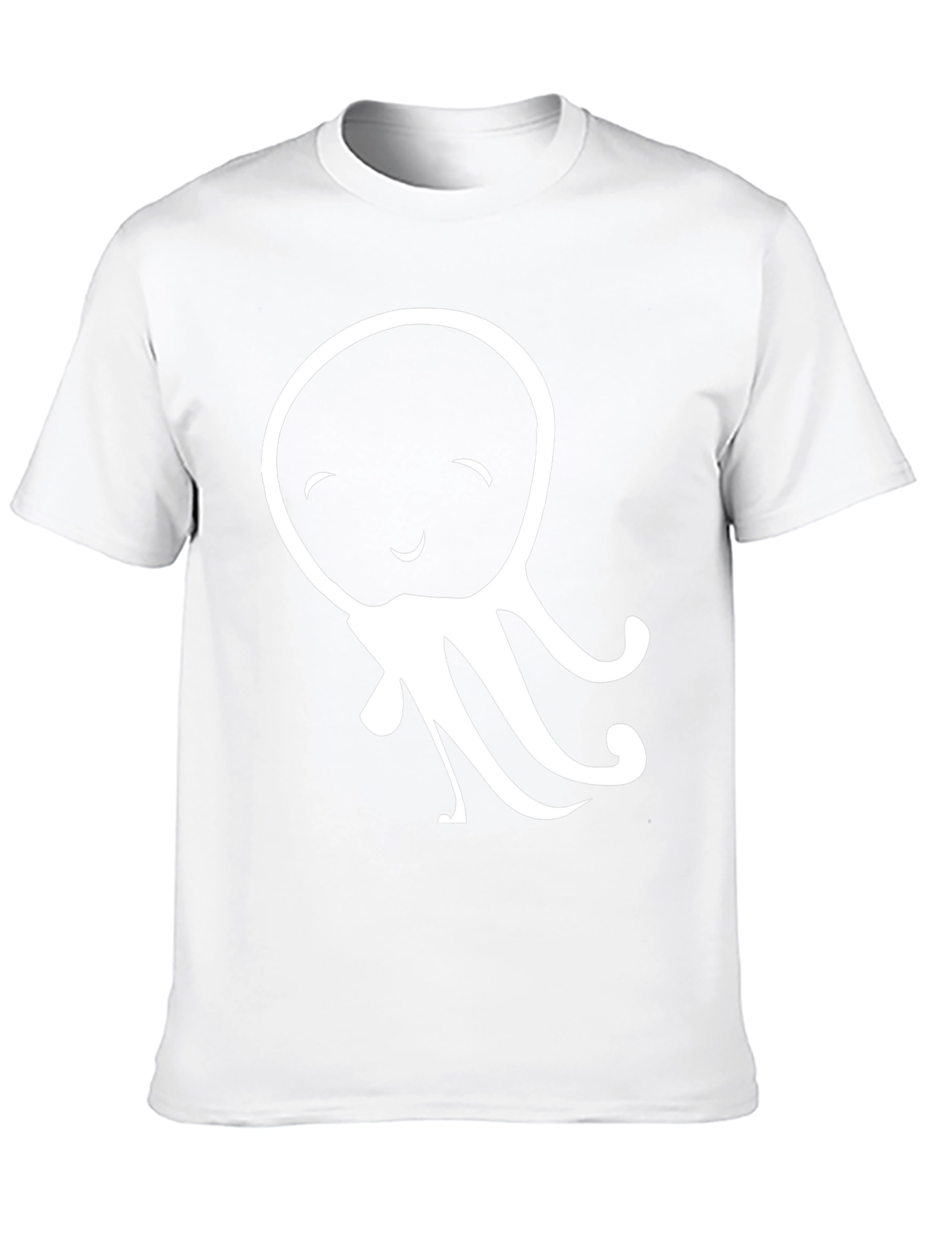 Cute Octopus Graphic Tee - Black