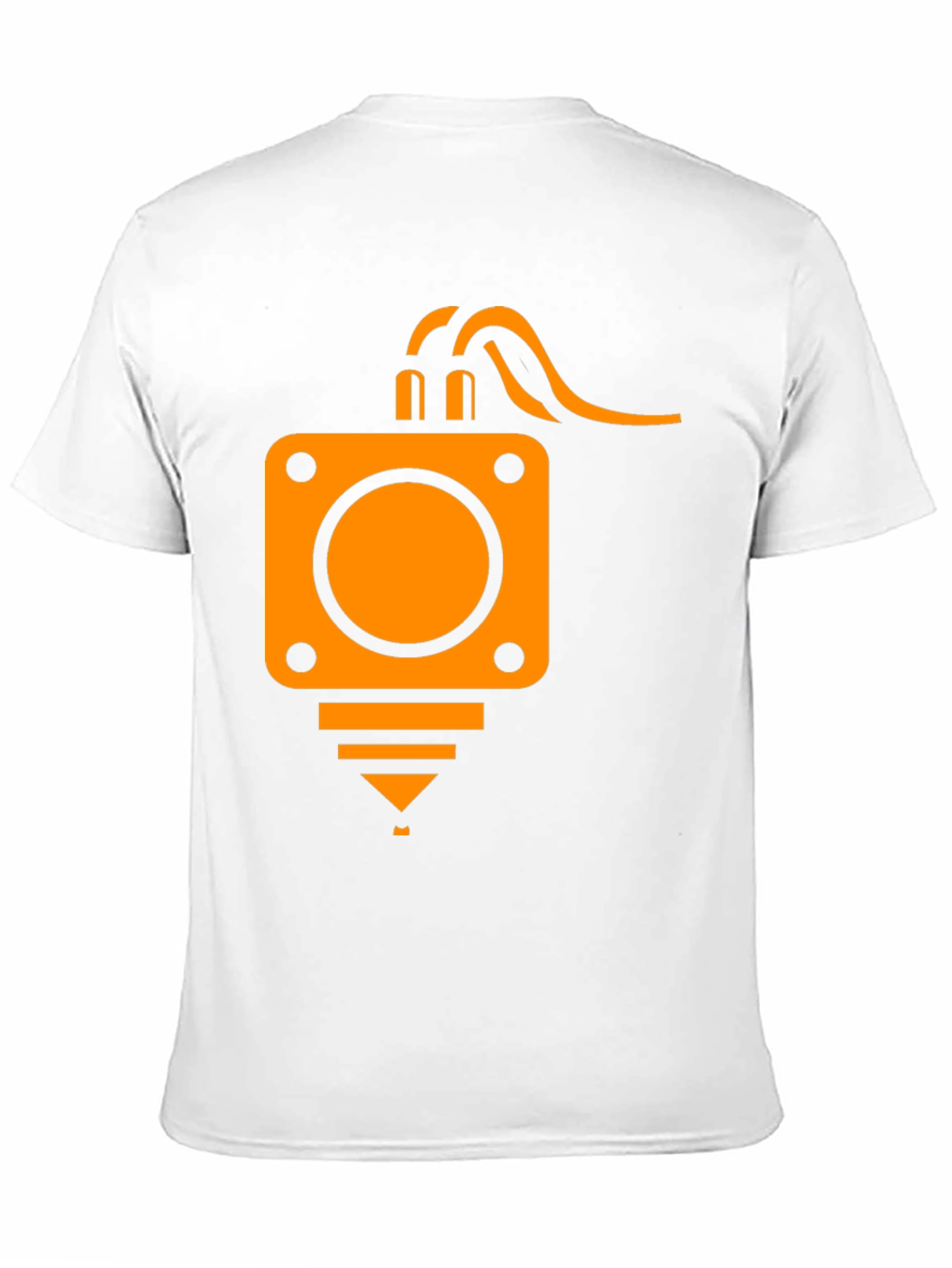 3D Printer Head Graphic Tee - Black Cotton T-Shirt