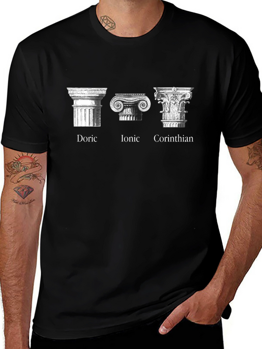 Classical Columns T-Shirt: Doric Ionic Corinthian