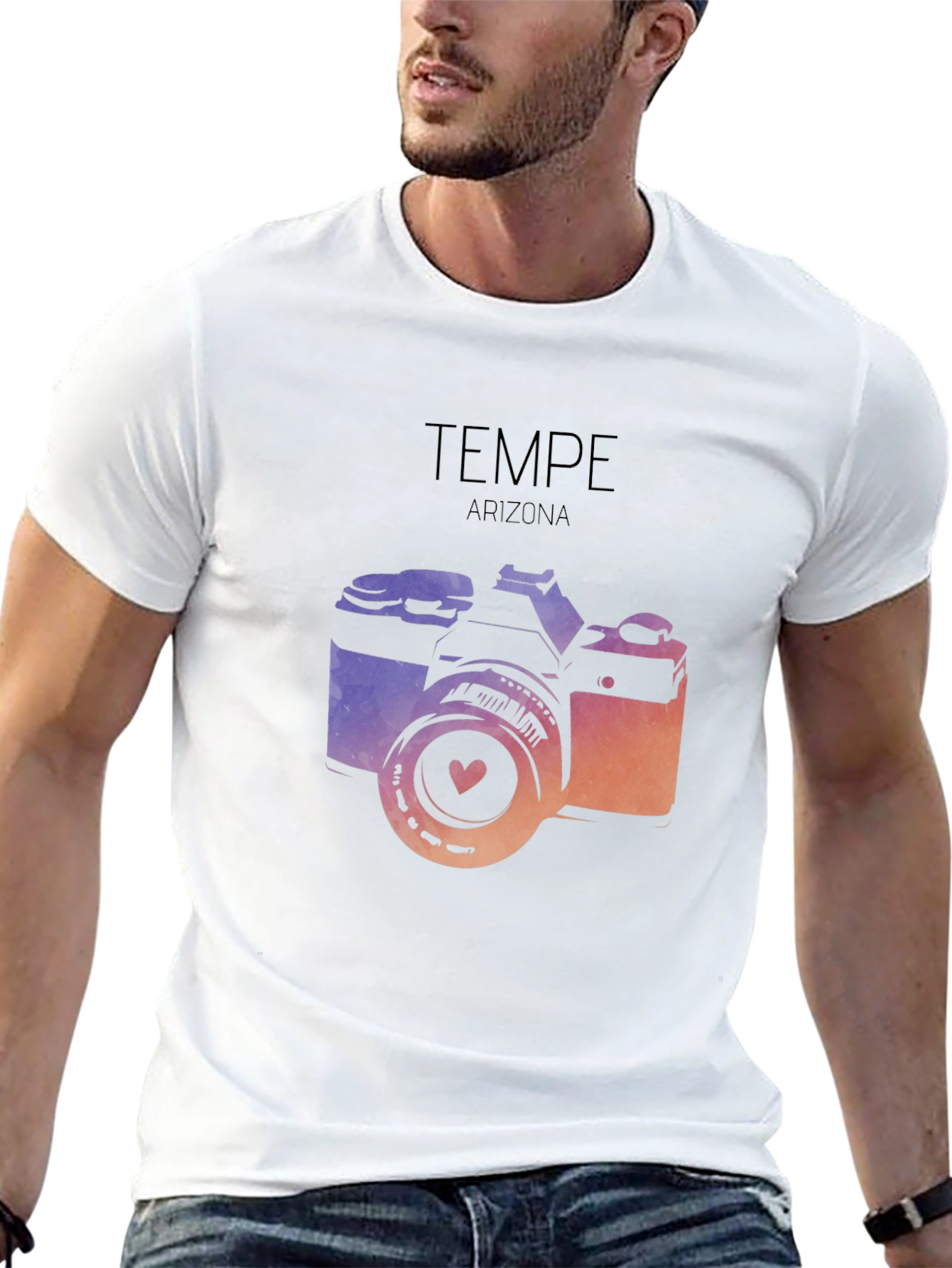 Tempe Arizona Camera Graphic Tee - Black