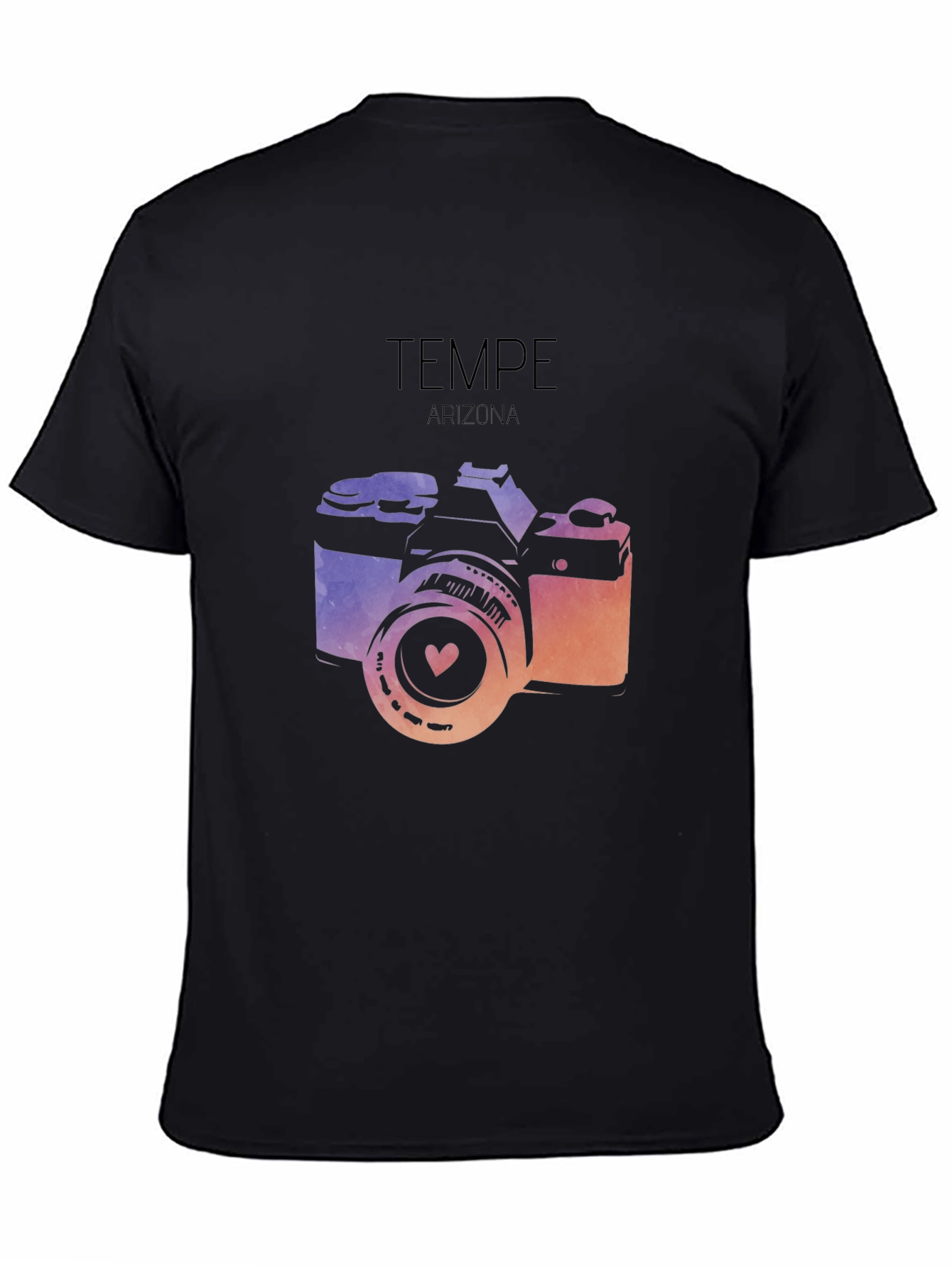 Tempe Arizona Camera Graphic Tee - Black