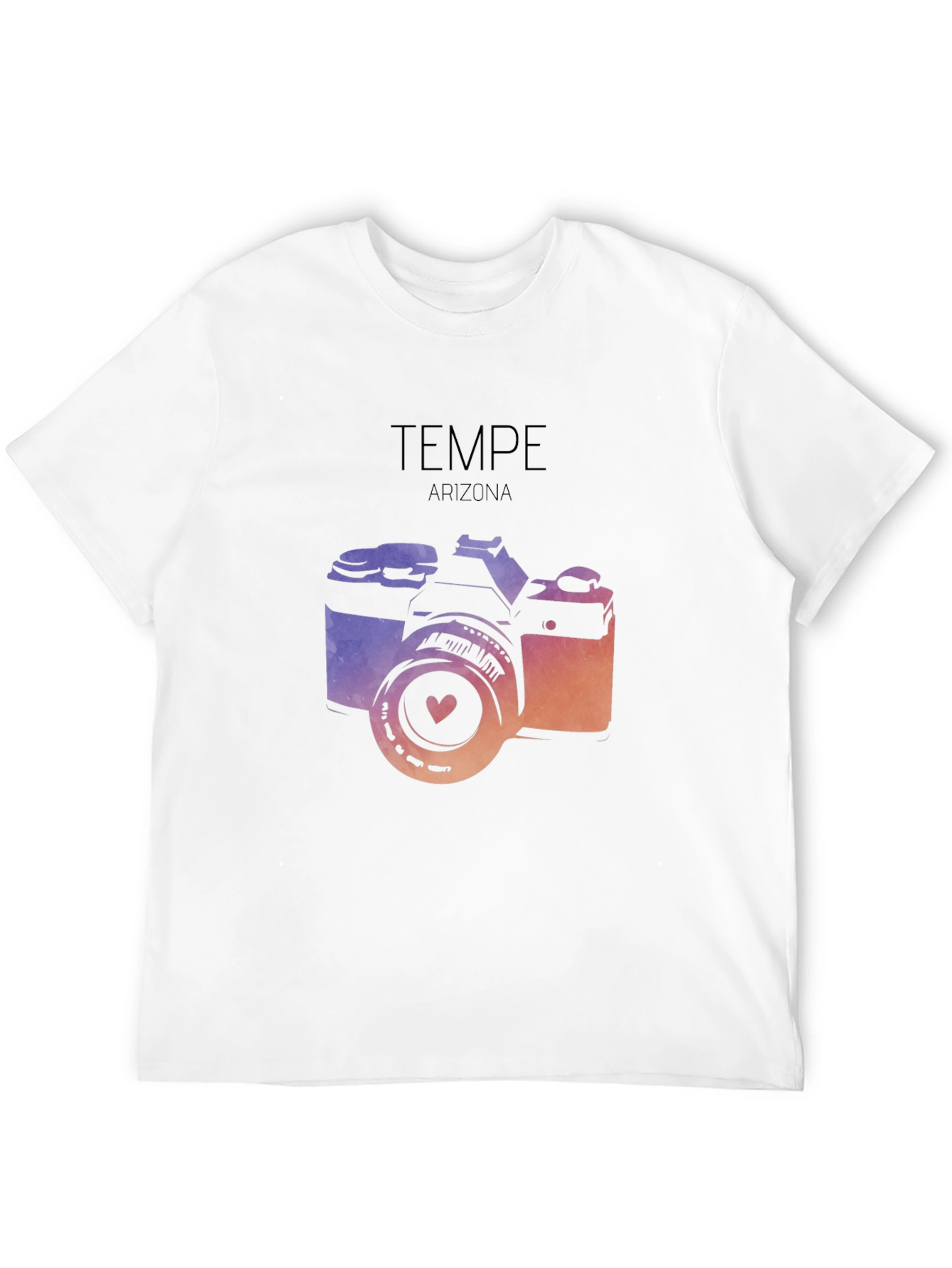 Tempe Arizona Camera Graphic Tee - Black