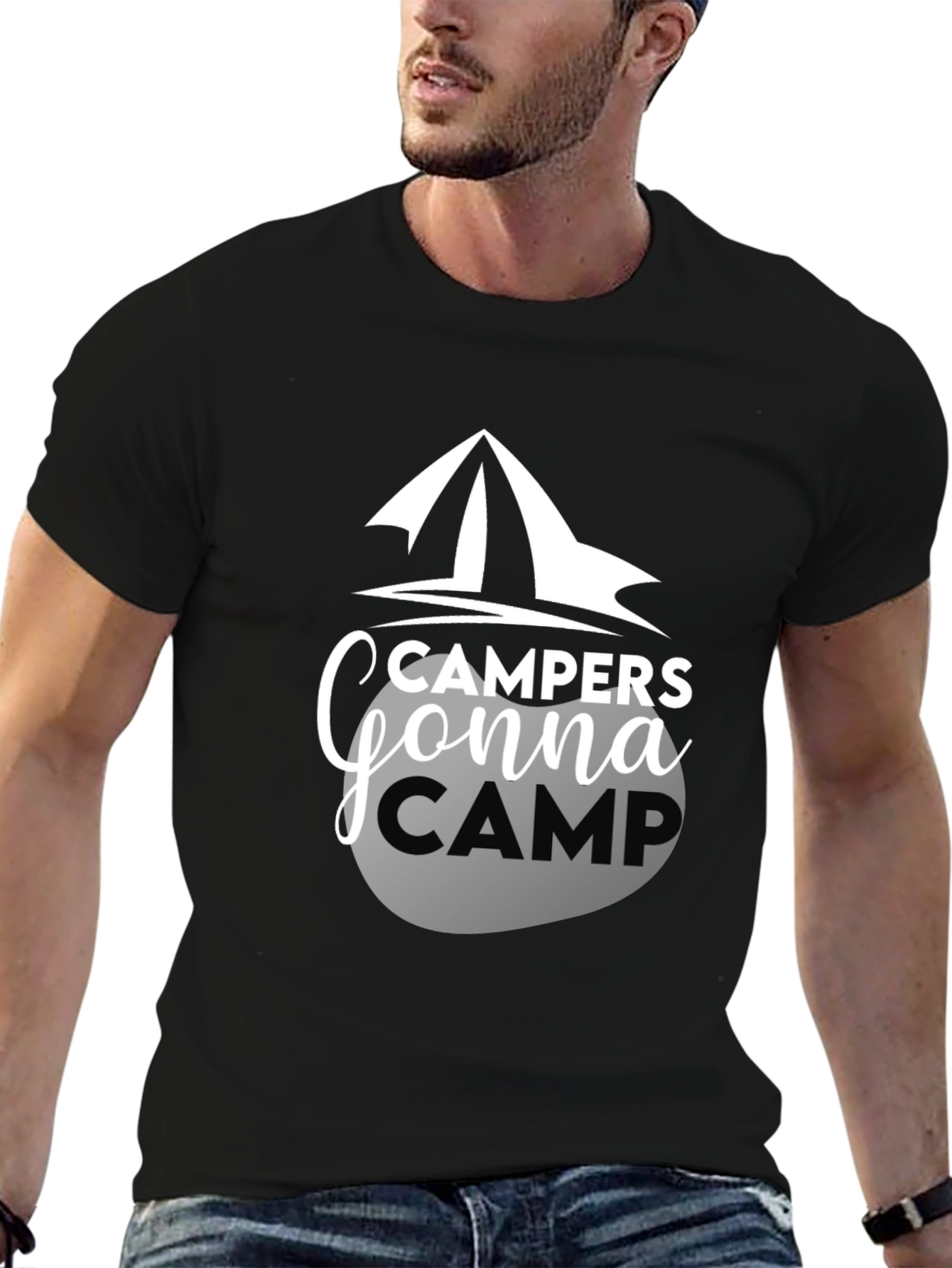 Campers Gonna Camp Graphic Tee - Black