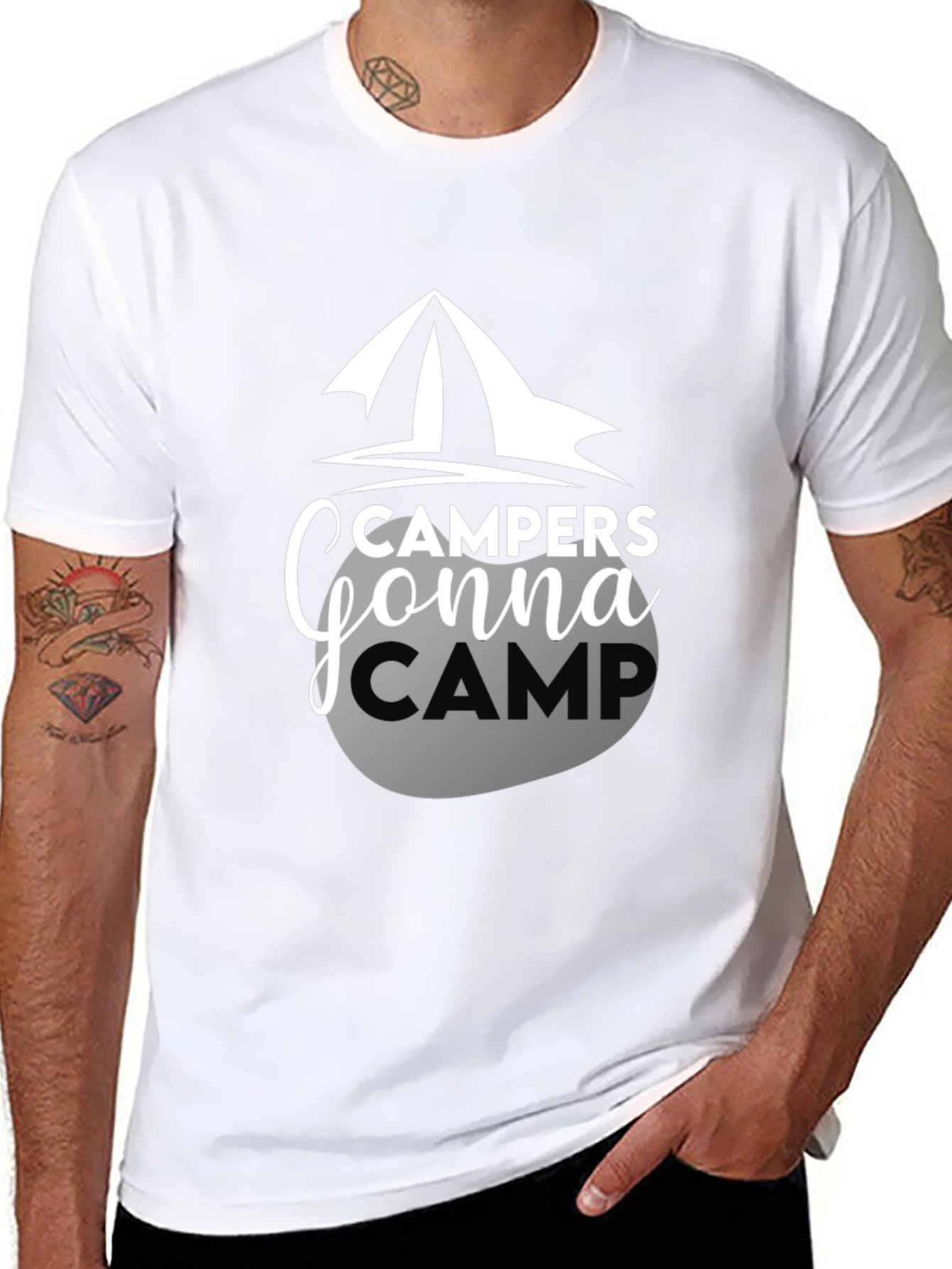 Campers Gonna Camp Graphic Tee - Black