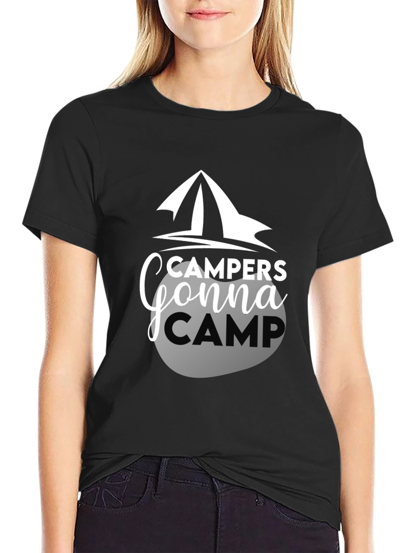 Campers Gonna Camp Graphic Tee - Black