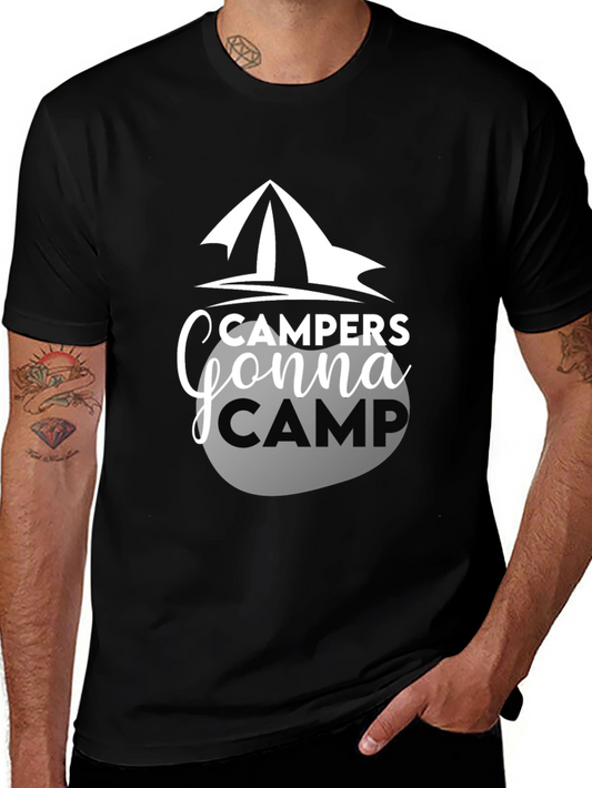 Campers Gonna Camp Graphic Tee - Black