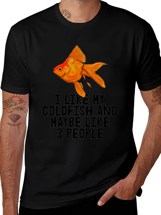 Goldfish & 3 People T-Shirt - Humorous Graphic Tee