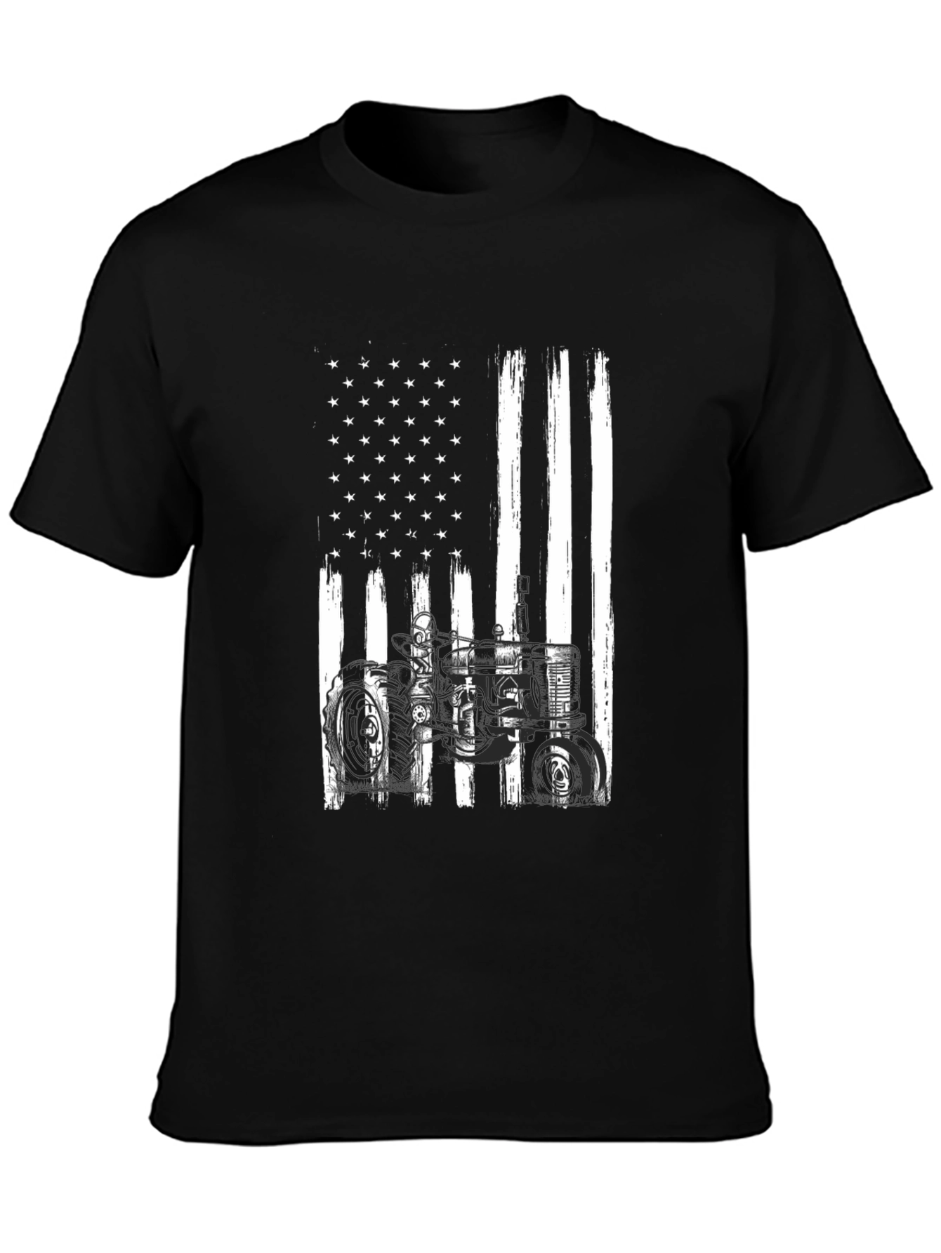 American Flag Tractor Graphic Tee