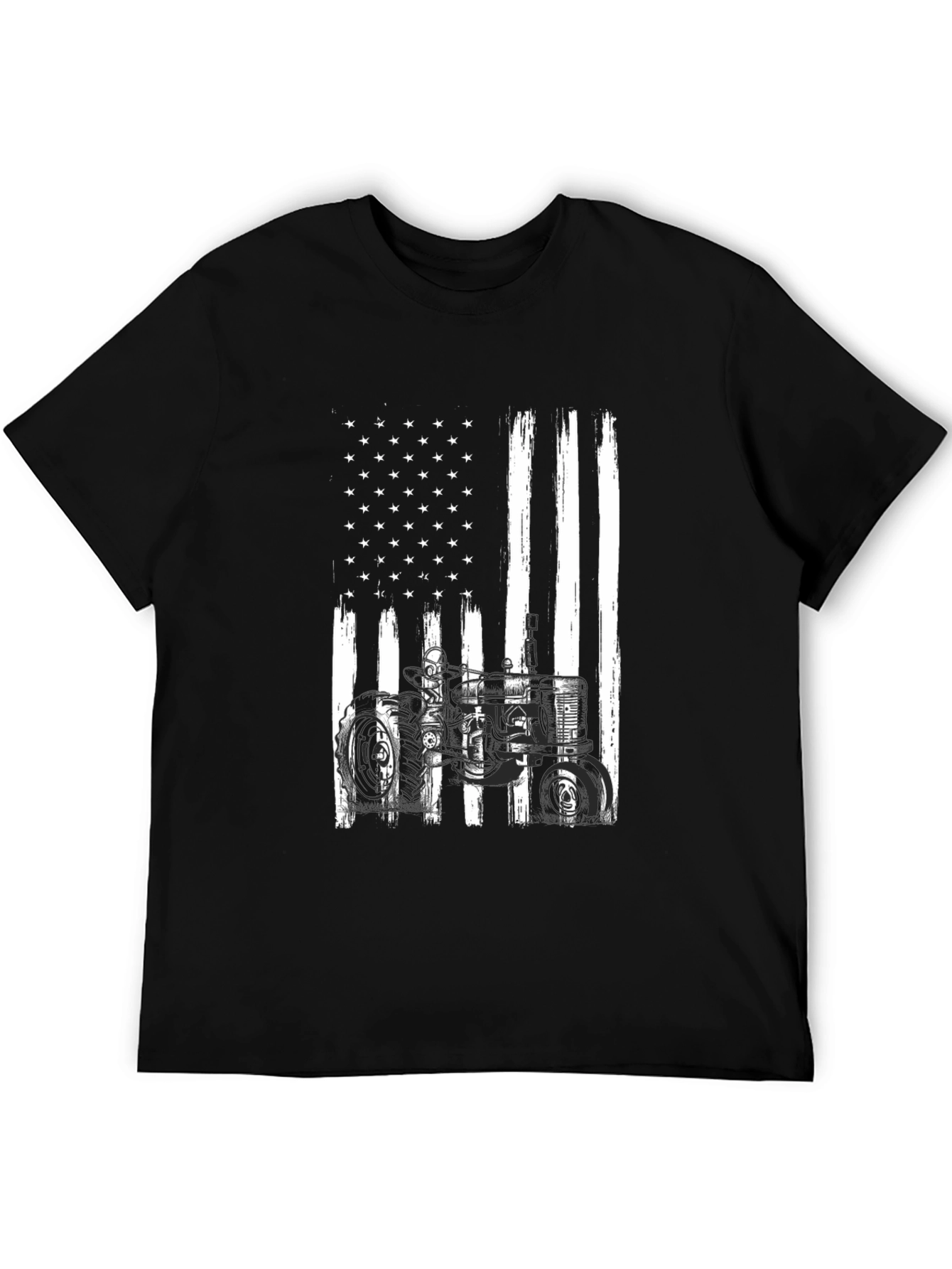 American Flag Tractor Graphic Tee
